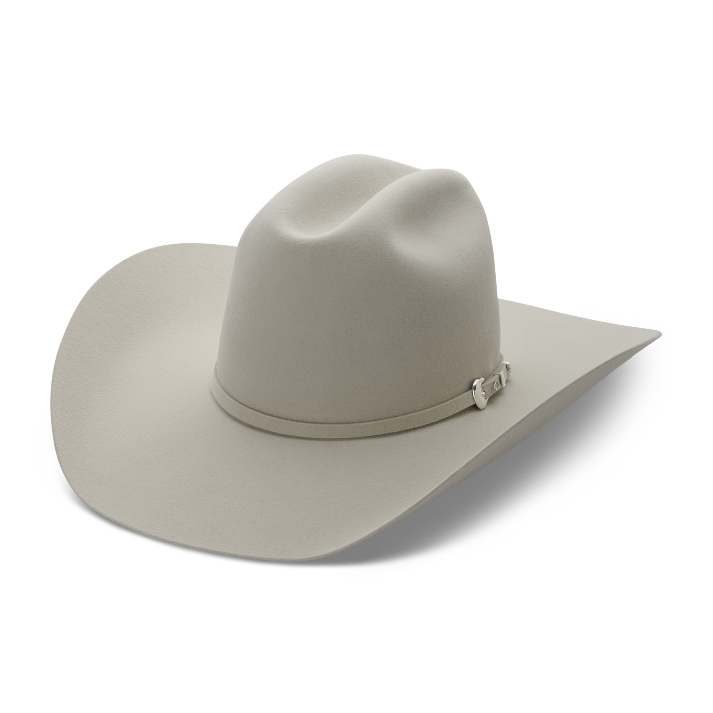 Resistol Midnight 6X Silverbelly Modified Cattleman Crown Felt Cowboy Hat - Image 1