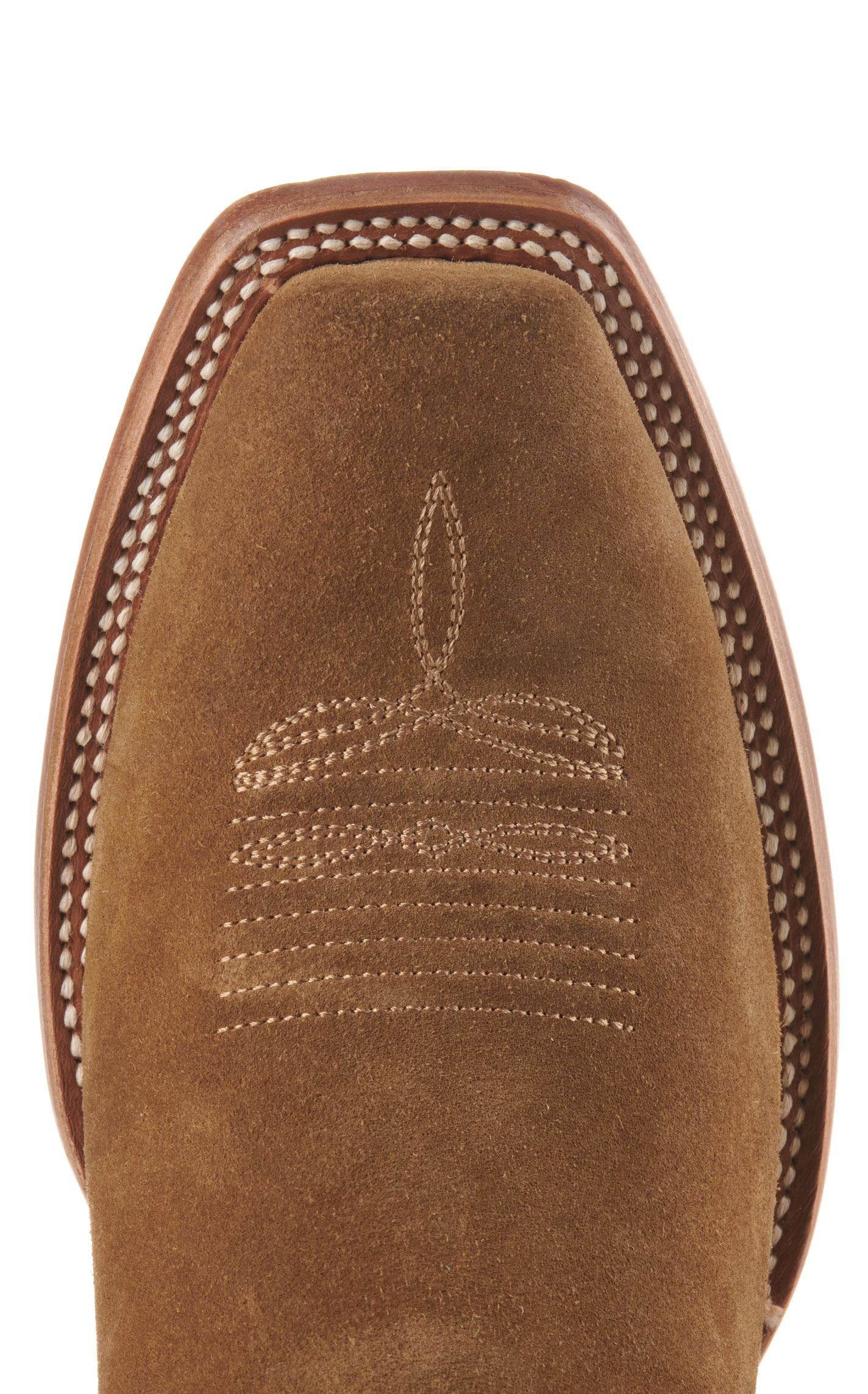 Cavender's Men's Dijon Roughout and Black Punchy Square Toe Cowboy Boots - Image 1
