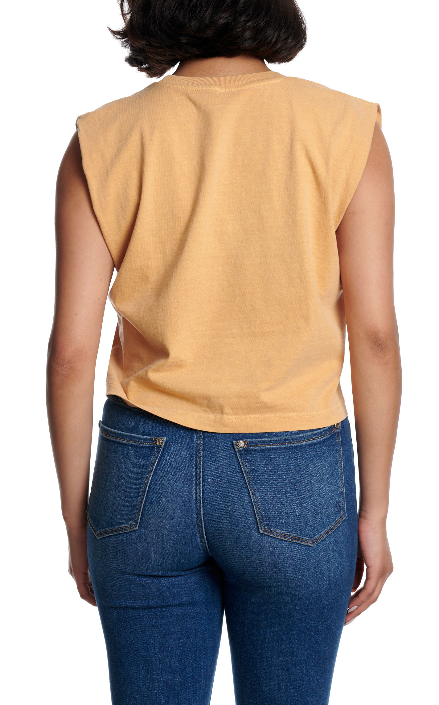 Howdy Hanny Women's Mustard Hey Cowgirl Graphic Cropped Top - Image 1
