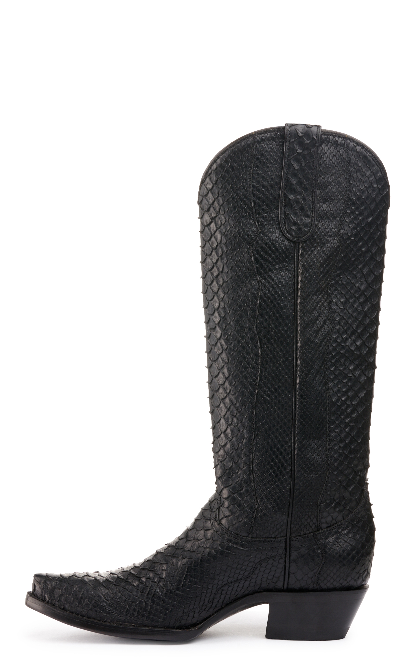 Cavender’s Women’s Python Black Exotic Snip Toe Western Boots  - Image 1