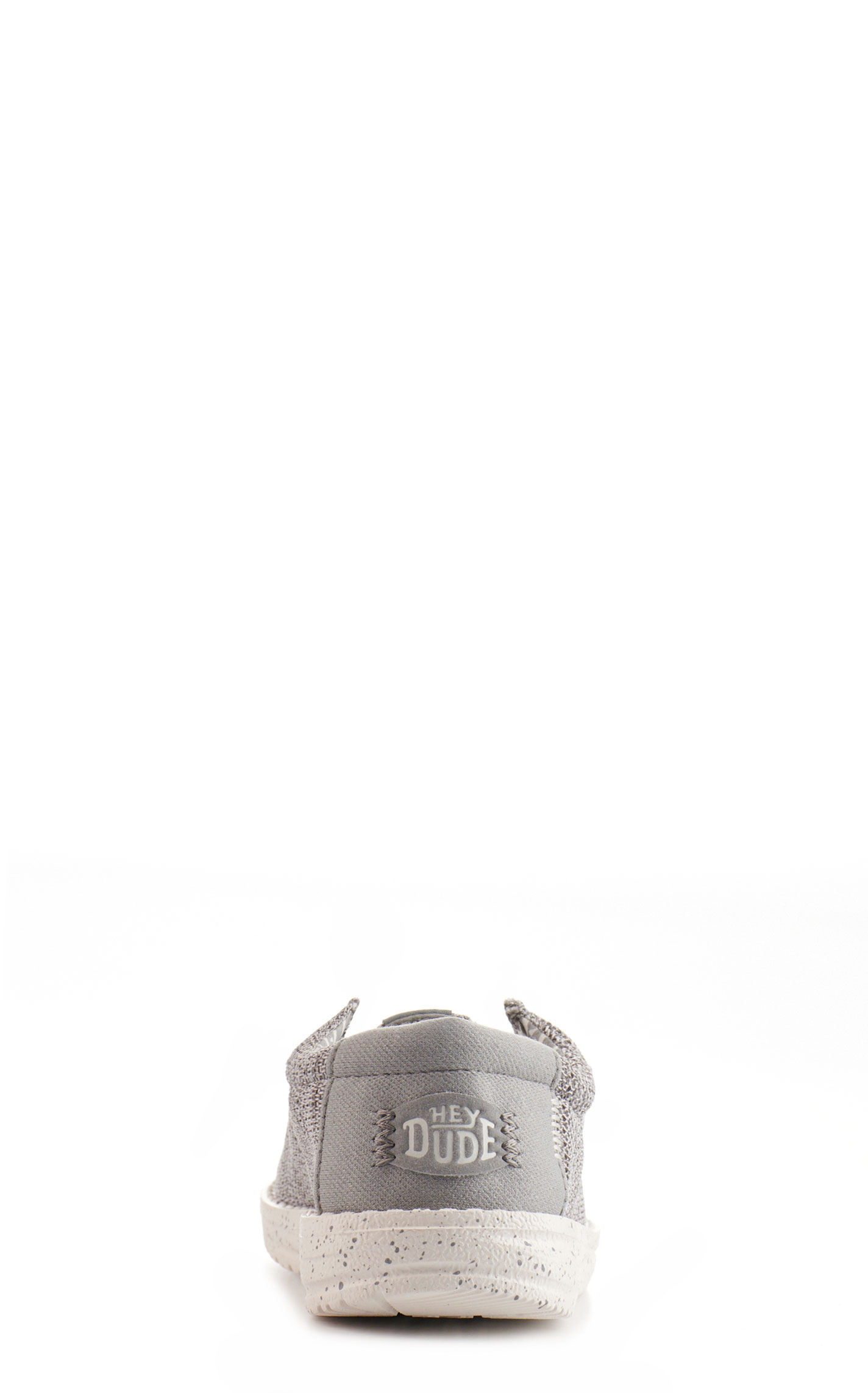 Hey Dude Youth Wally Stretch Sox Gray Moc Toe Casual Shoes - Image 1