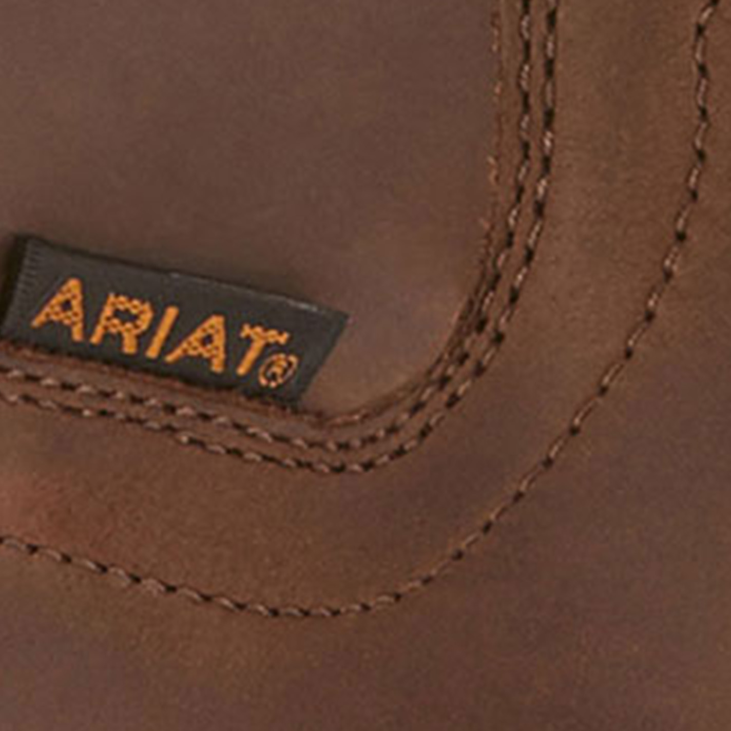 Ariat Men’s WorkHog Oily Distressed Brown Waterproof Round Soft Toe Work Boots - Image 1