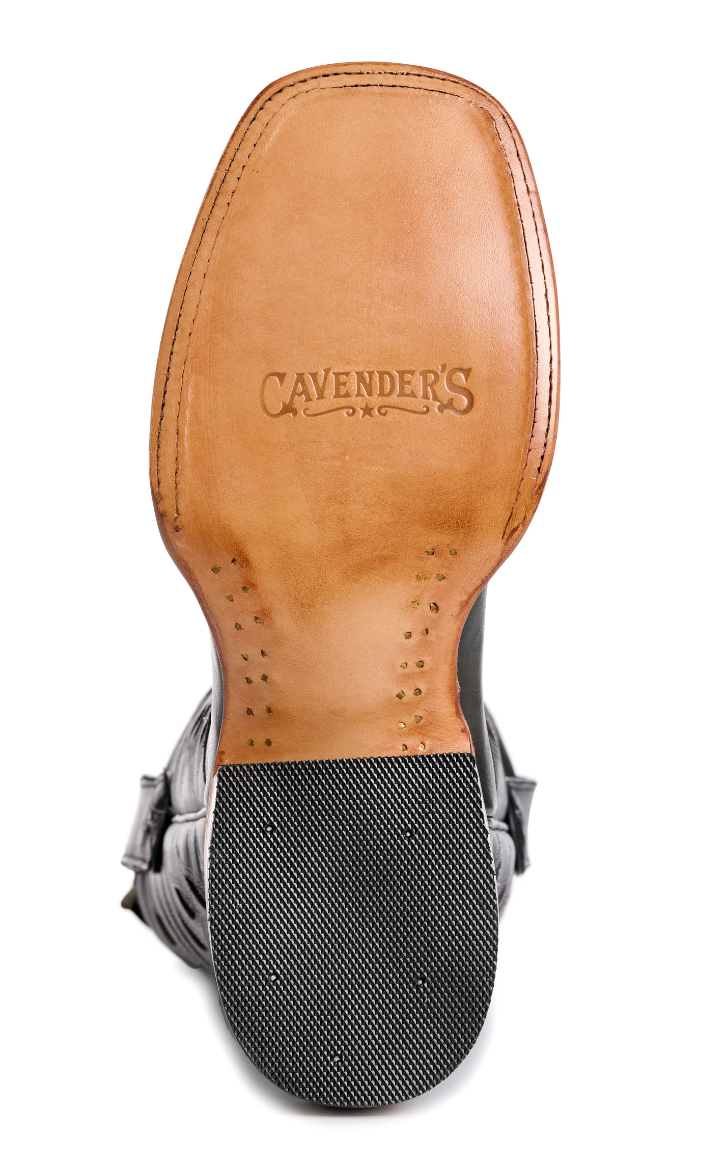 Cavender's Private Label Women's Horseman Black Silver Botanical  Wide Toe Cowgirl Boots - Image 1