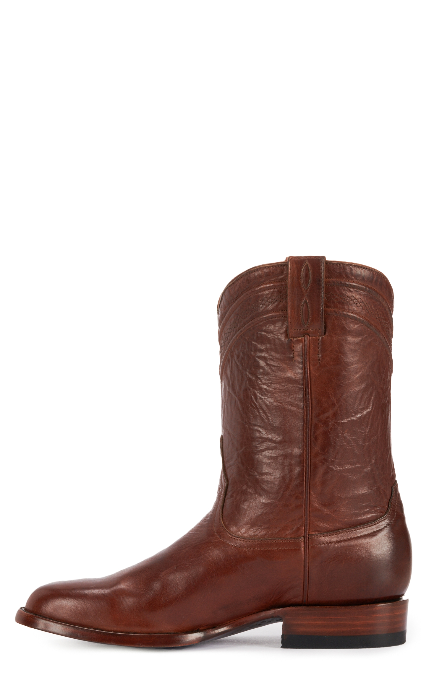 JRC & Sons Men's Todd Ranch Hand Leather Round Toe Roper Boot in Tan - Image 1