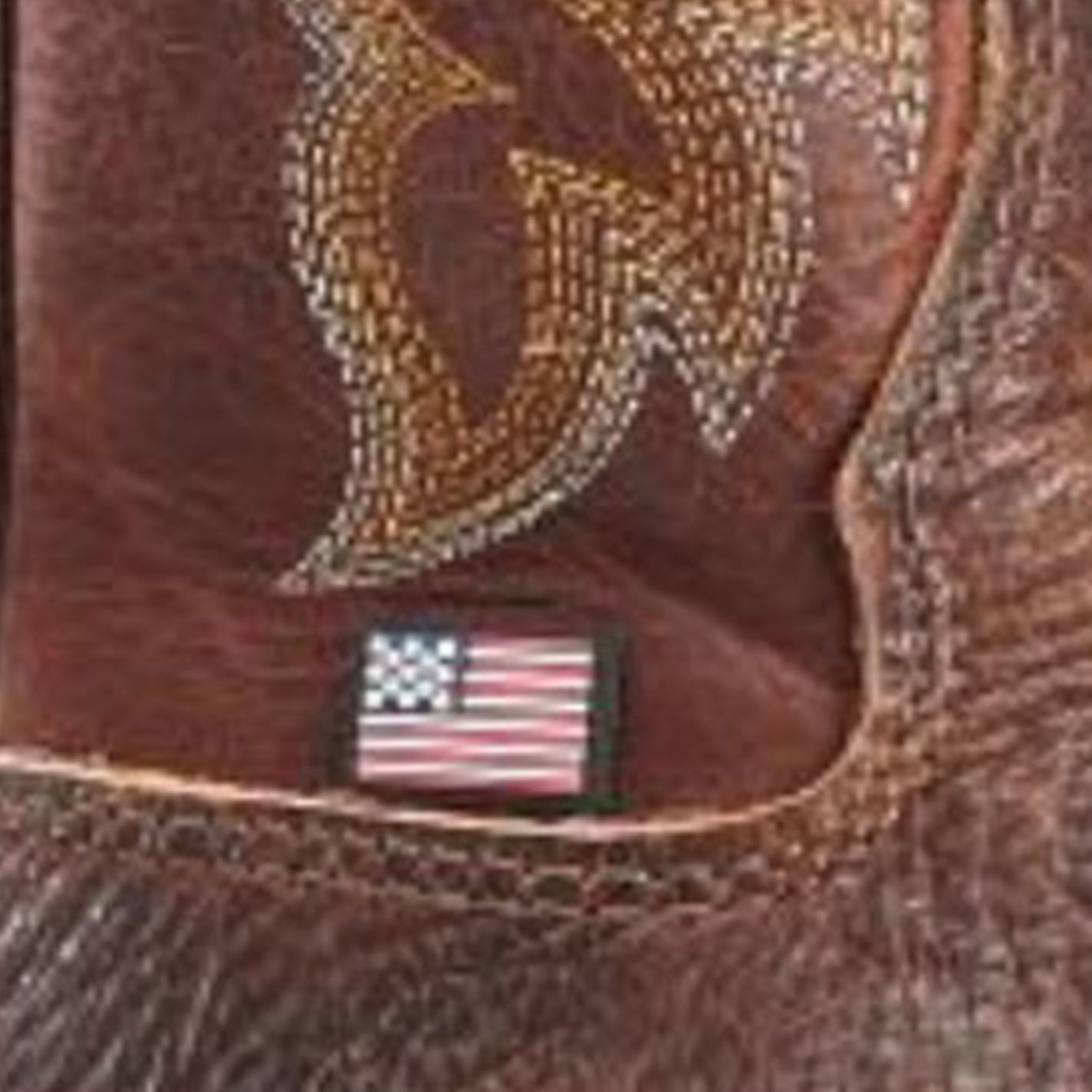 Double H Men's Cognac Bison Comp Wide Square Toe Work Boots - Image 1