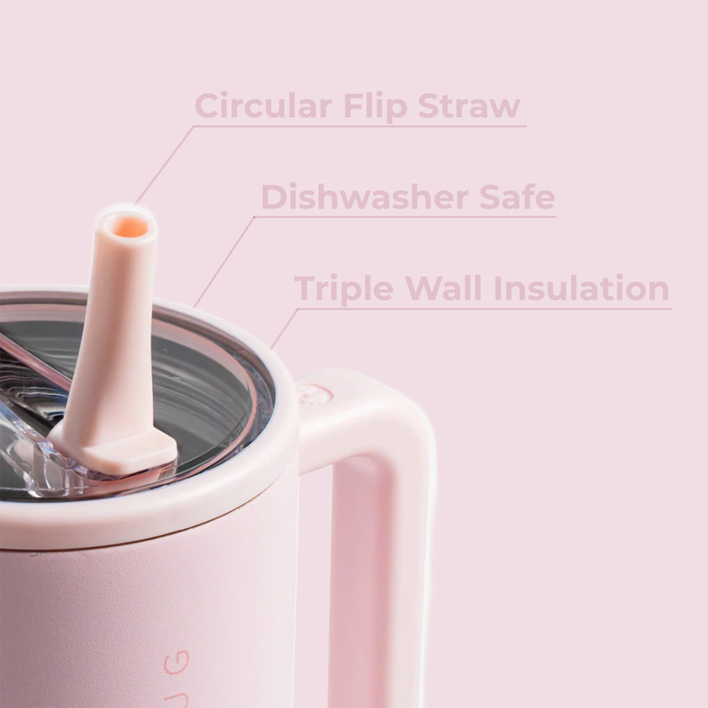 HydroJug Pink Sand 40 oz Traveler Mug - Image 1