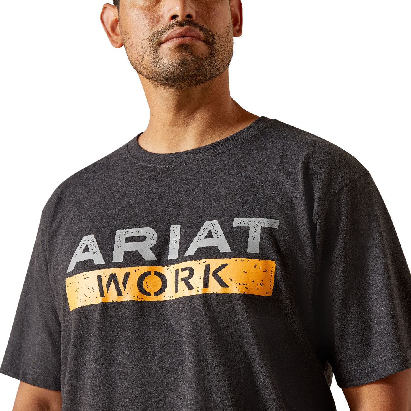 Ariat Rebar Men's Charcoal Logo Graphic Work T-Shirt - Image 2