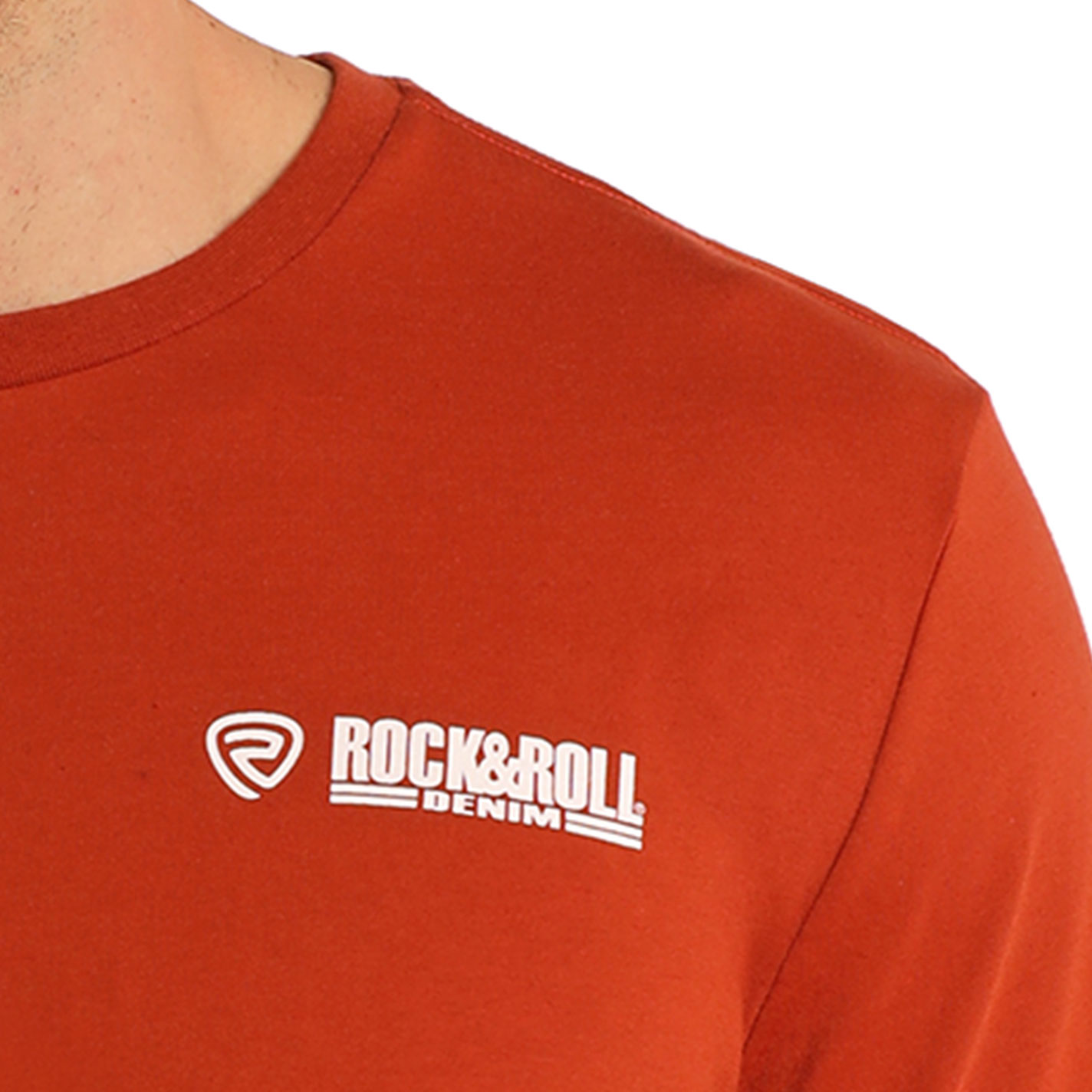Rock & Roll Denim Men's Dark Rust Skull & Desert Graphic T-Shirt - Image 1
