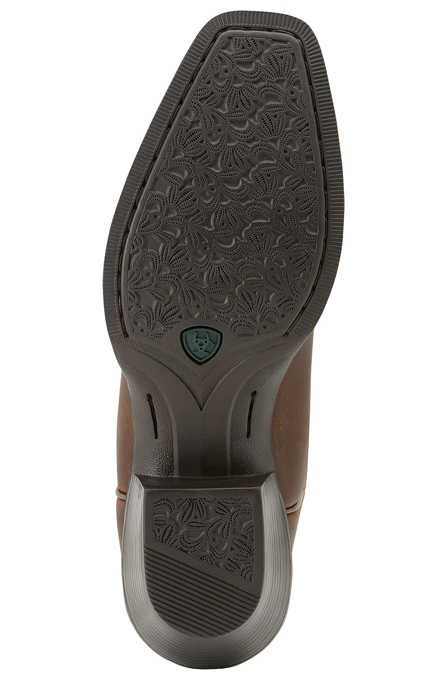 Ariat Women's Powder Brown Round Up Punchy Square Toe Cowboy Boot - Image 1