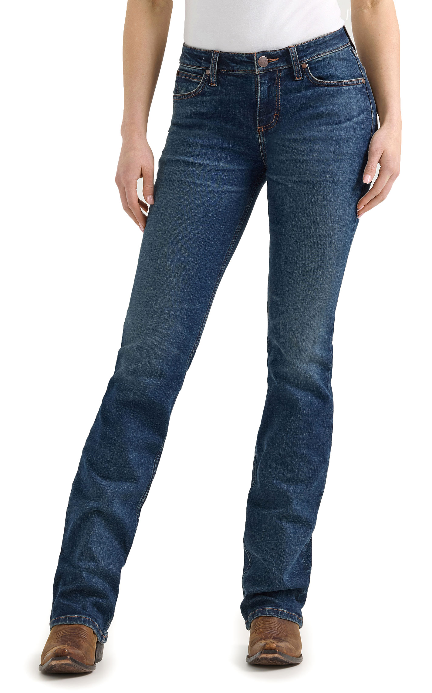 Wrangler Retro Mae Jane Women's Dark Wash Boot Cut Jeans - Image 1