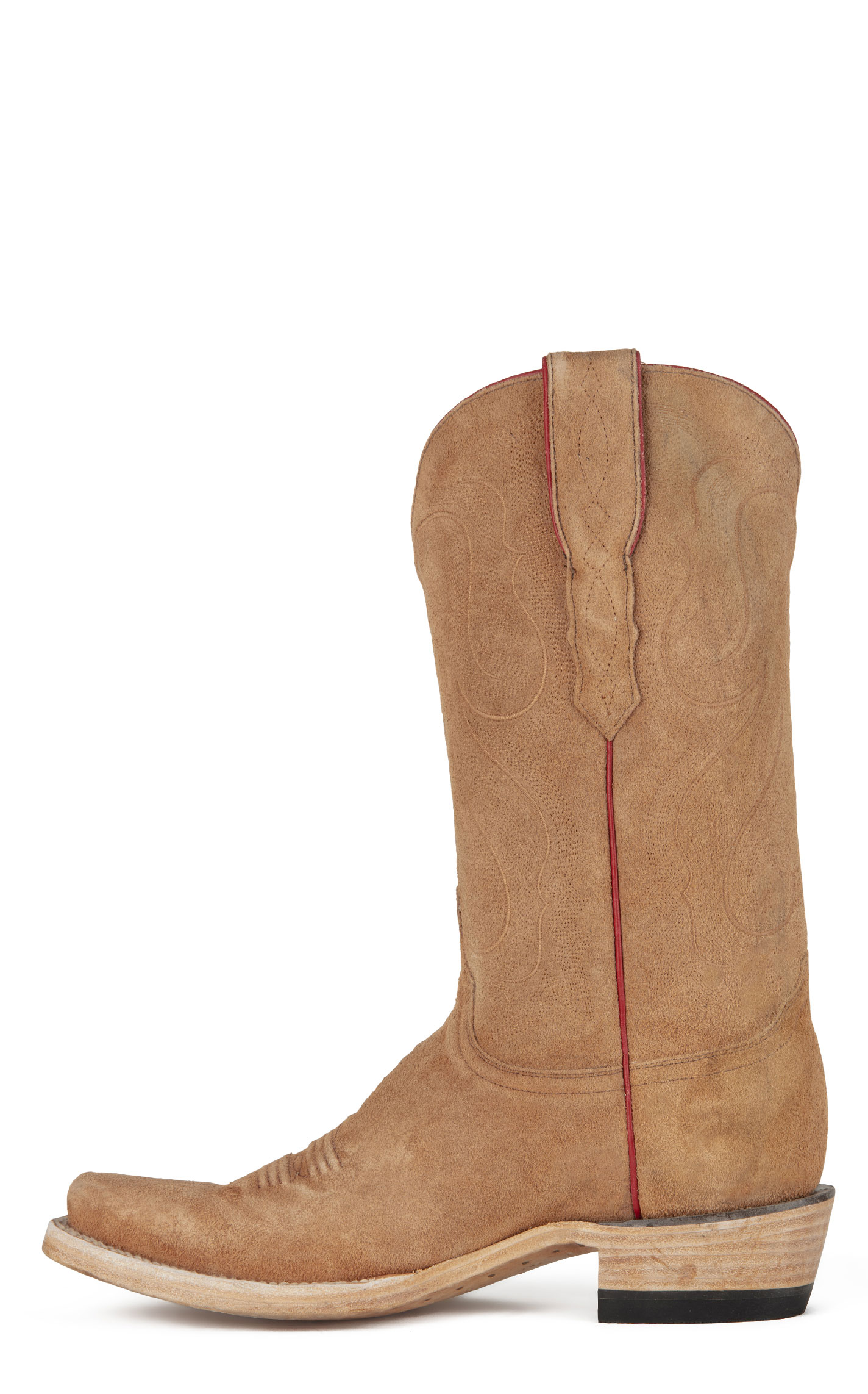 Resistol Men's Stonewash Light Cognac Suede Punchy Toe Cowboy Boots - Image 1