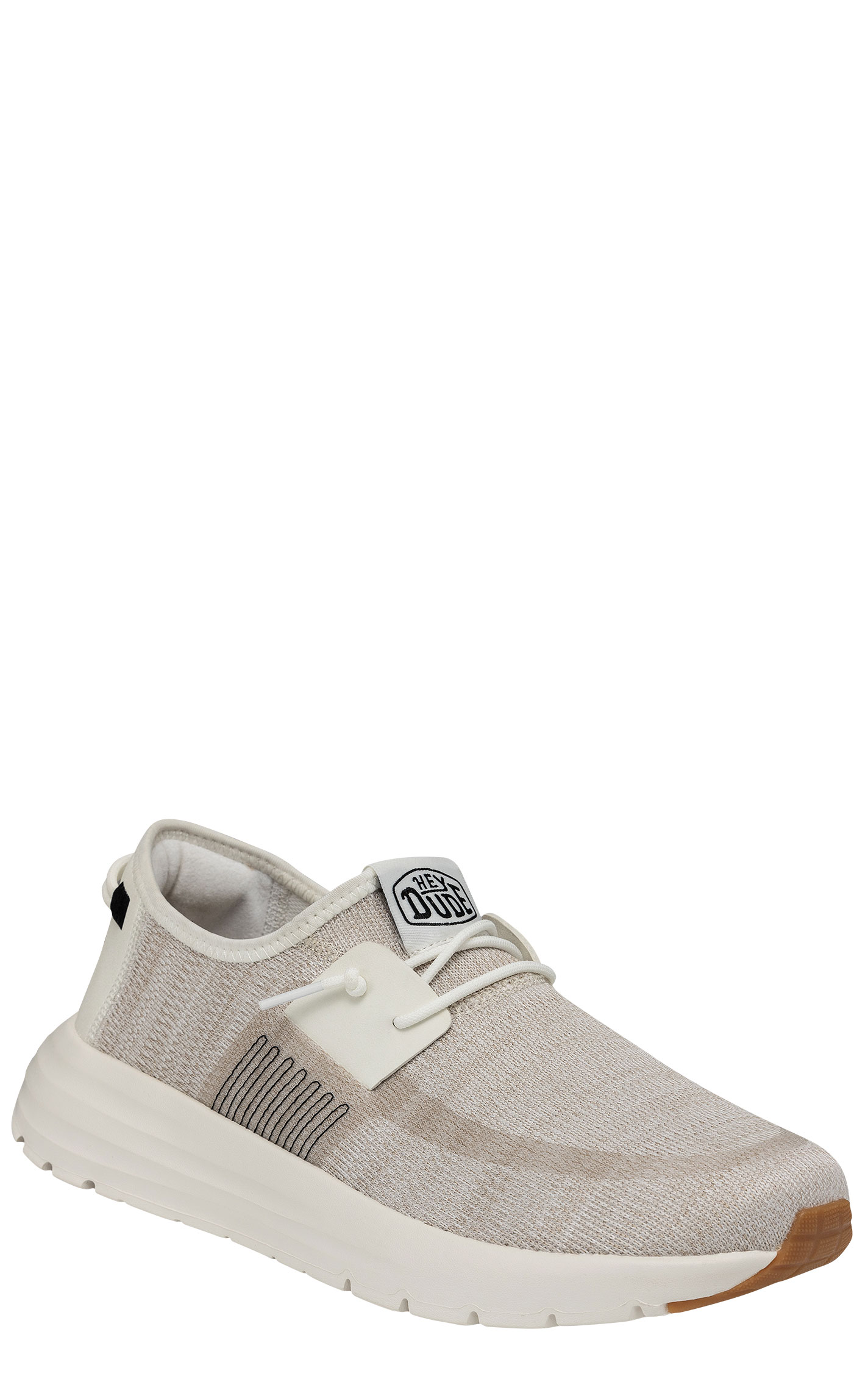 Hey Dude Men’s White Sirocco Slip-On Casual Shoes - Image 1