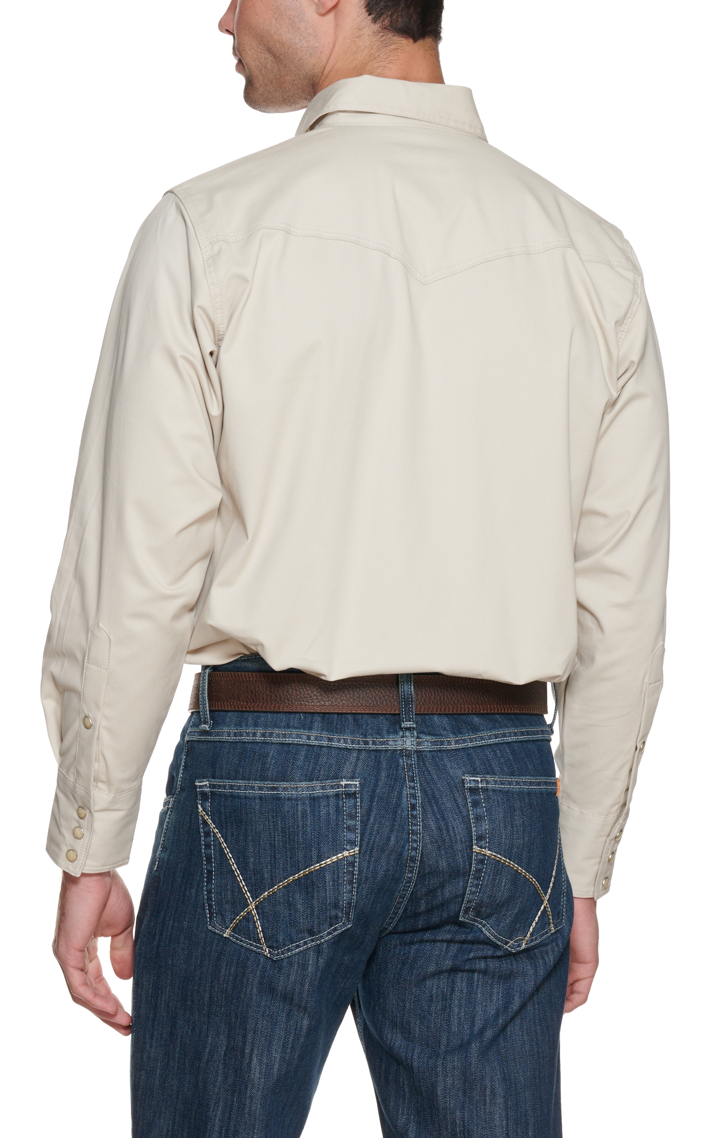 Cowboy Workwear Sand Long Sleeve Work Shirt - Image 1