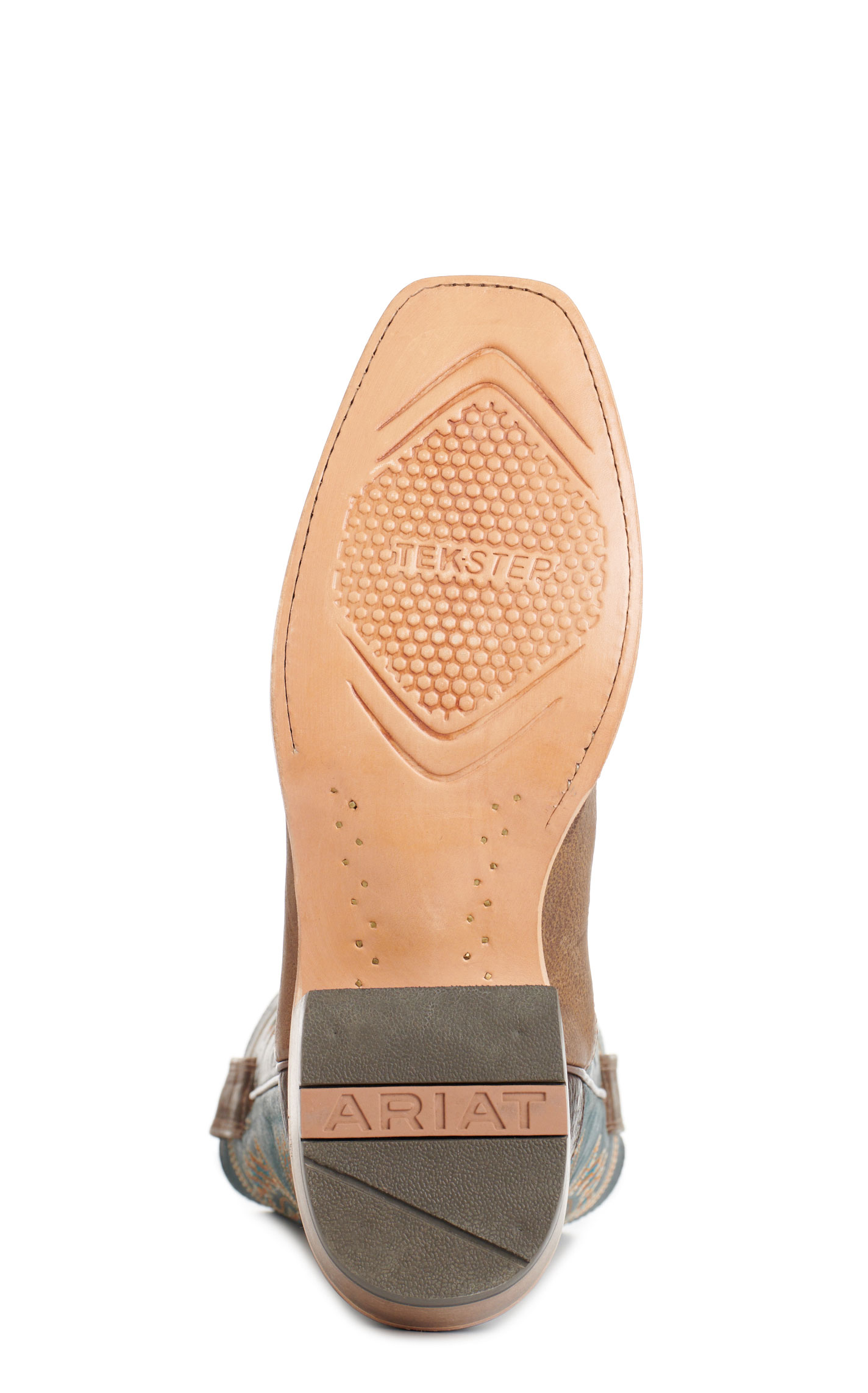 Ariat Men's Futurity Cashout Dark Brown and Teal Punchy Square Toe Cowboy Boots - Image 1