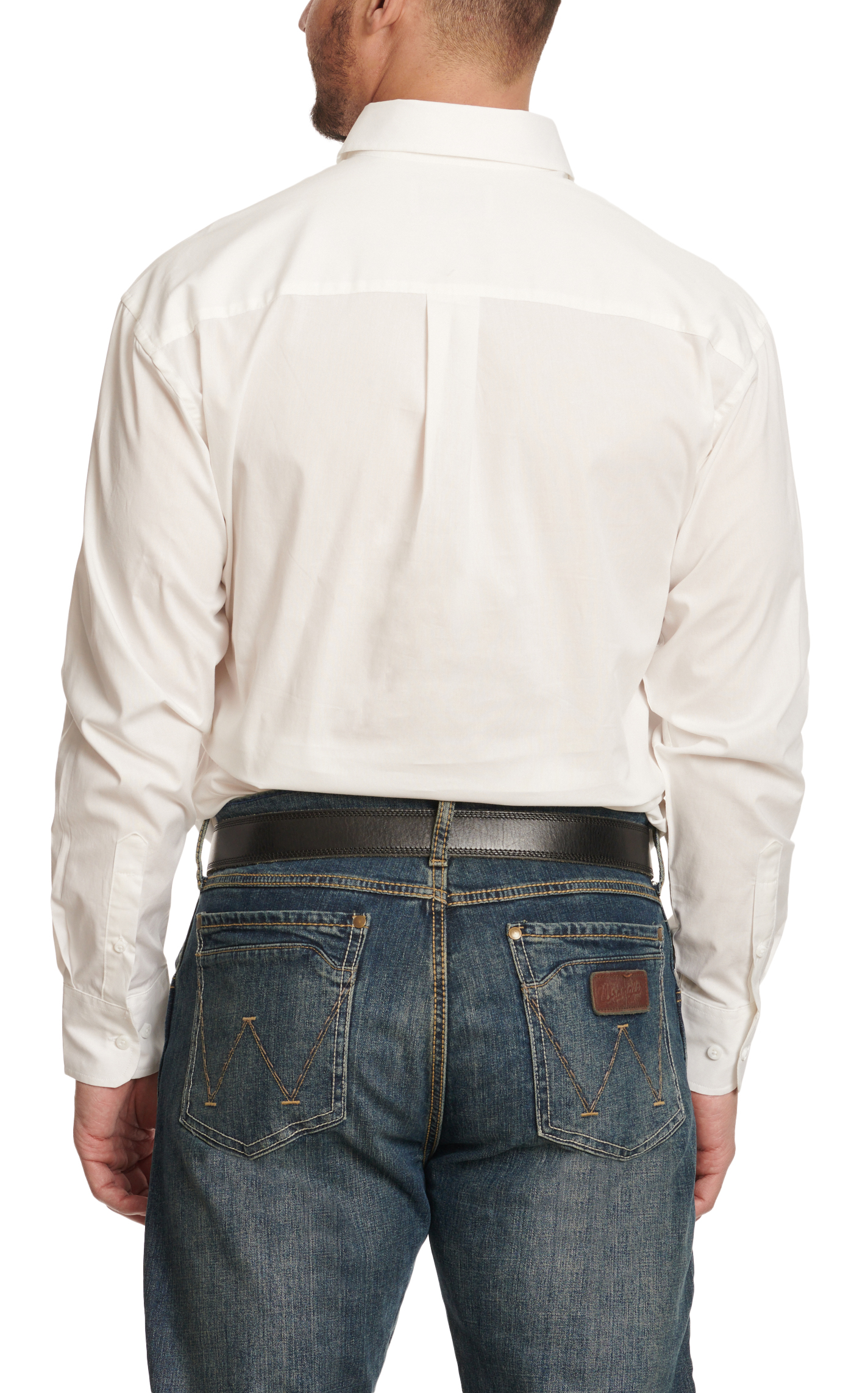 Wrangler George Strait Collection Men's White Stretch Western Shirt - Big & Tall Sizes - Image 3
