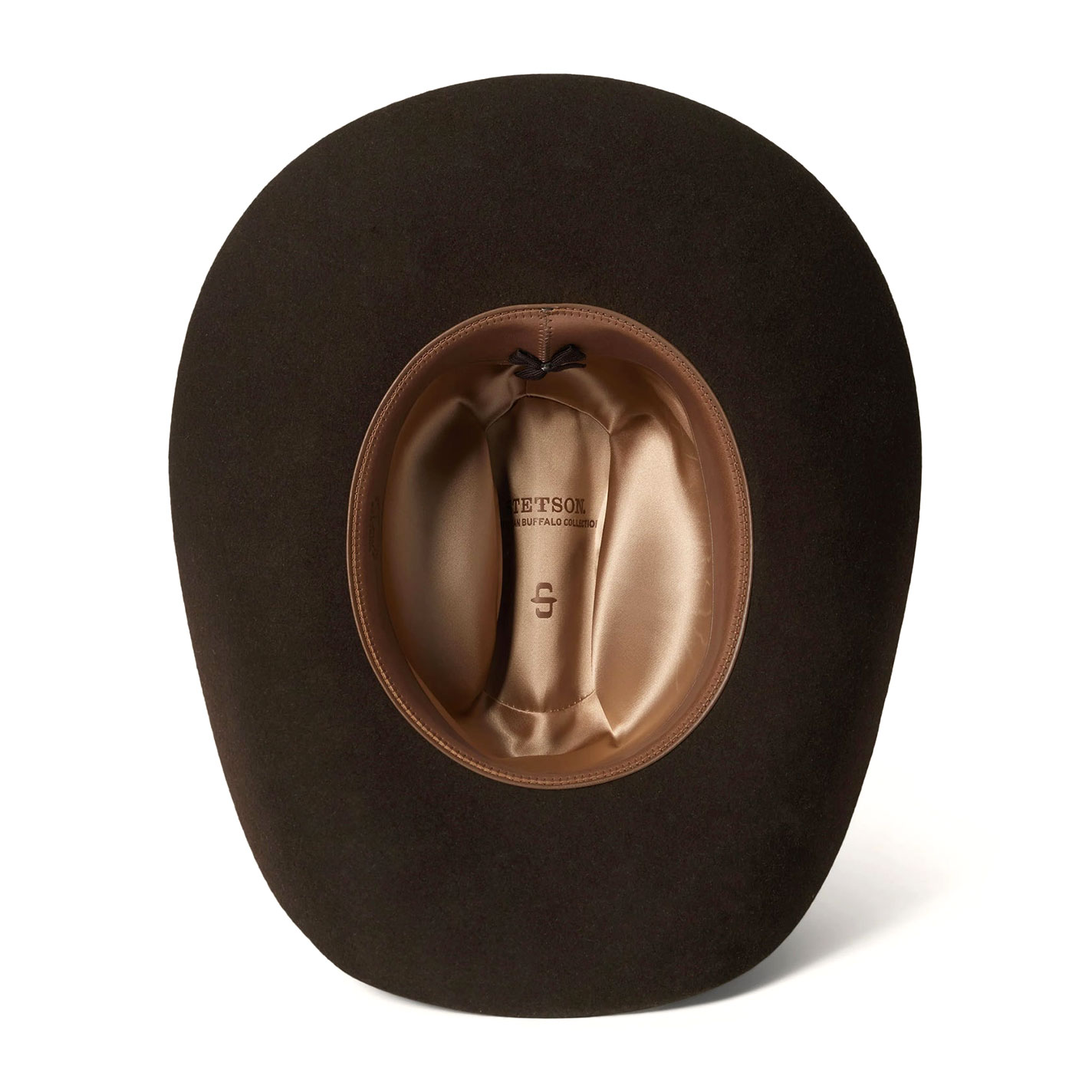 Stetson Chocolate 4X Bison Cattleman Felt Cowboy Hat - Image 3