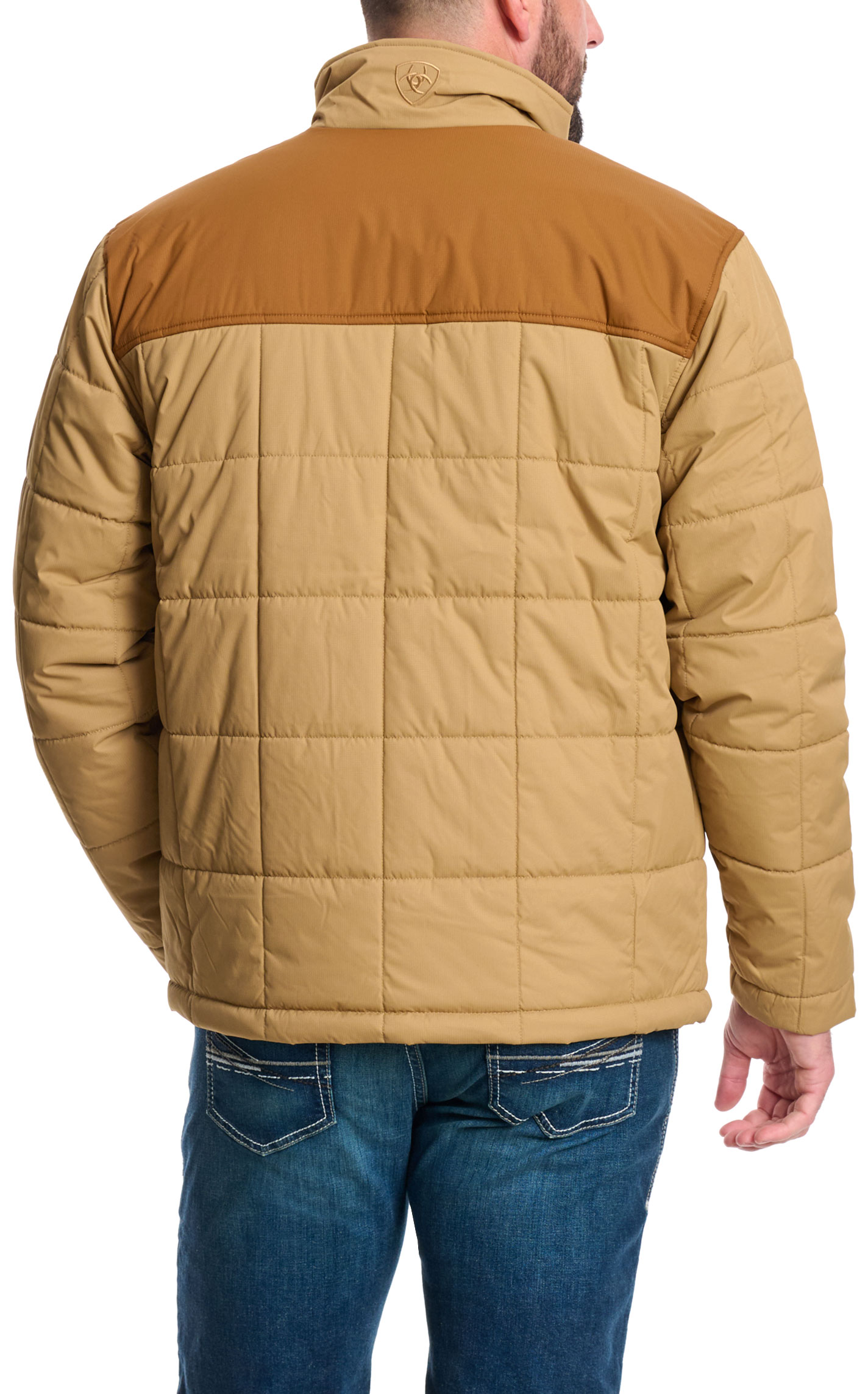 Ariat Men's Crius Khaki & Cinnamon Insulated Jacket - Image 1