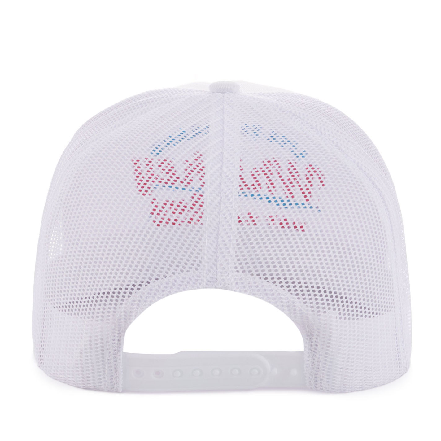 Whiskey Bent Hat Co. White Cali Embroidered Trucker Rope Cap - Image 1