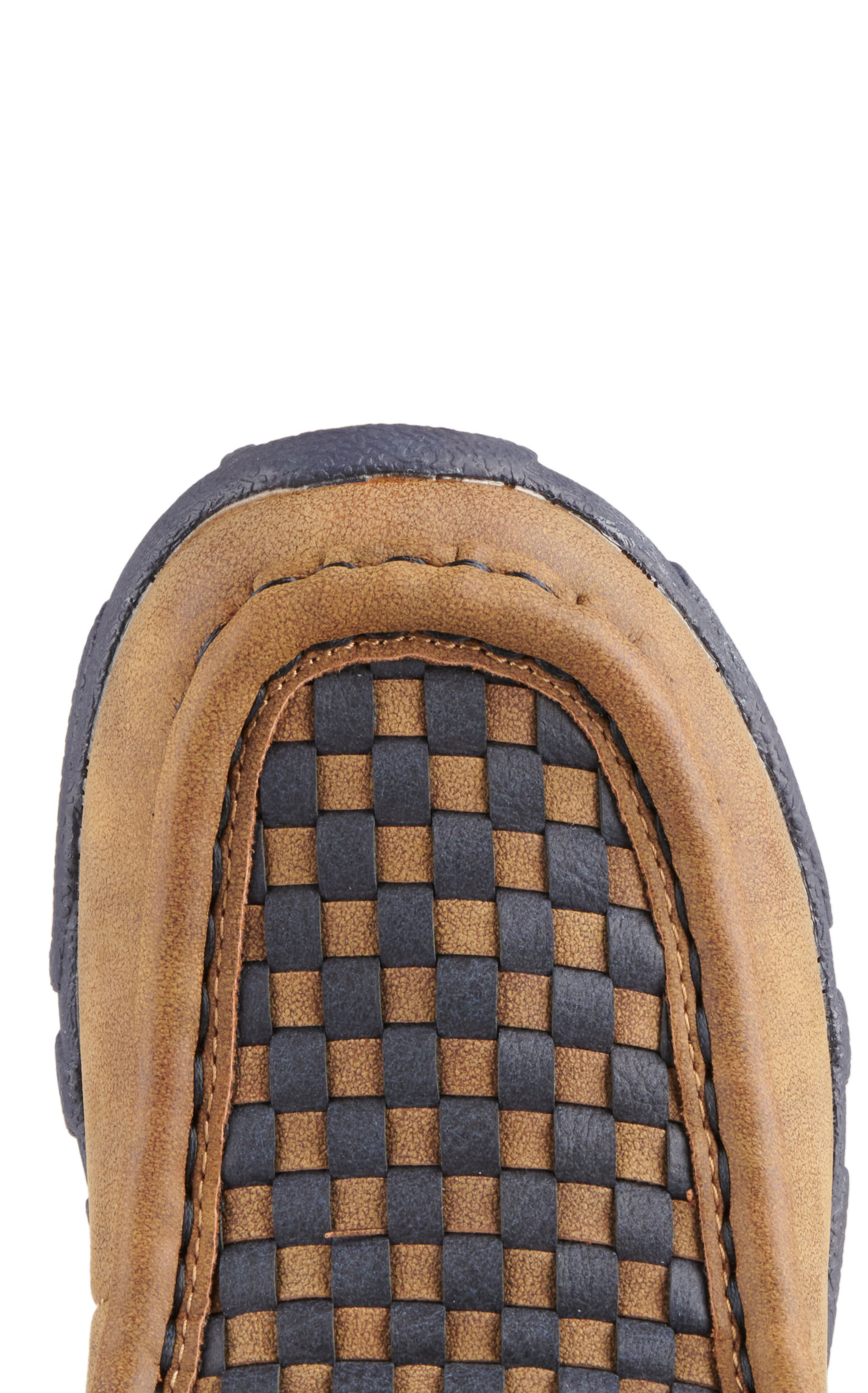 Twister Kids Oliver Brown with Navy Basketweave Moc Toe Chukka Casual Shoe - Image 1