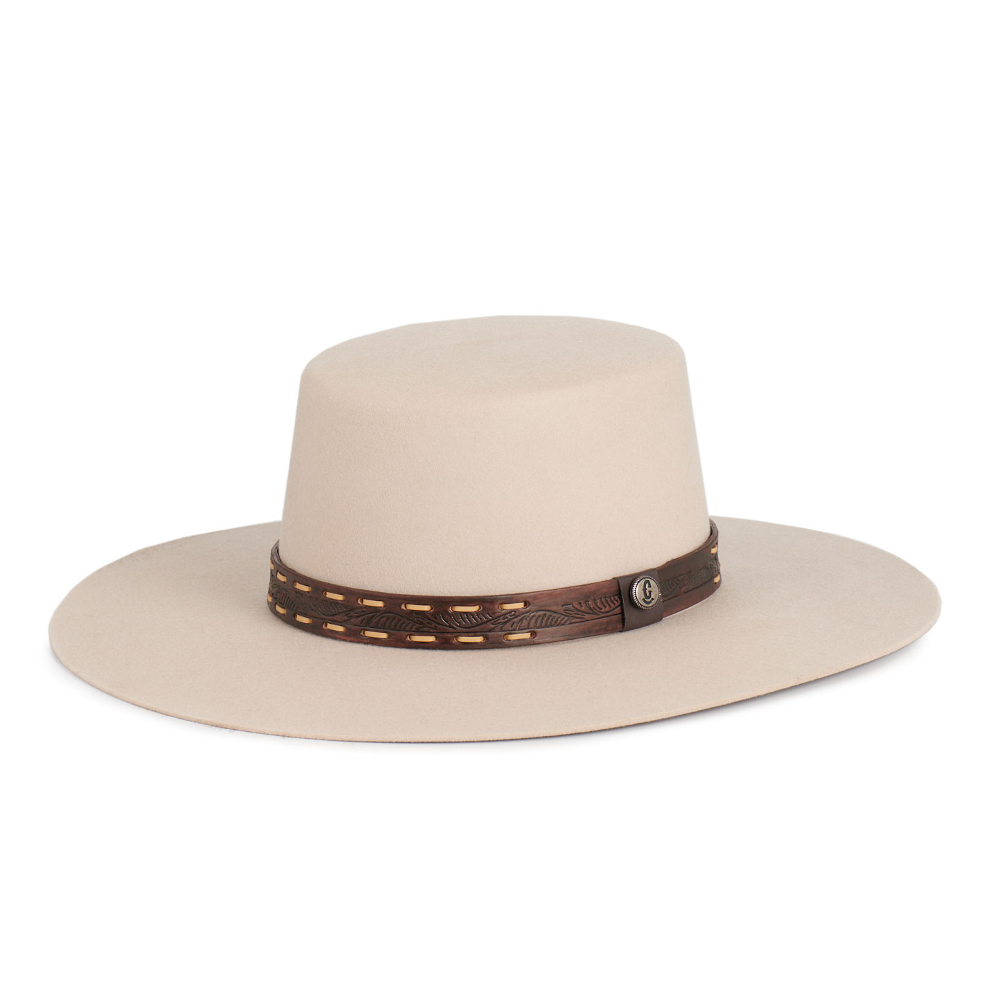 Rockin’ C Women's’ Silverbelly Gambler with Leather Band Felt Hat - Image 2