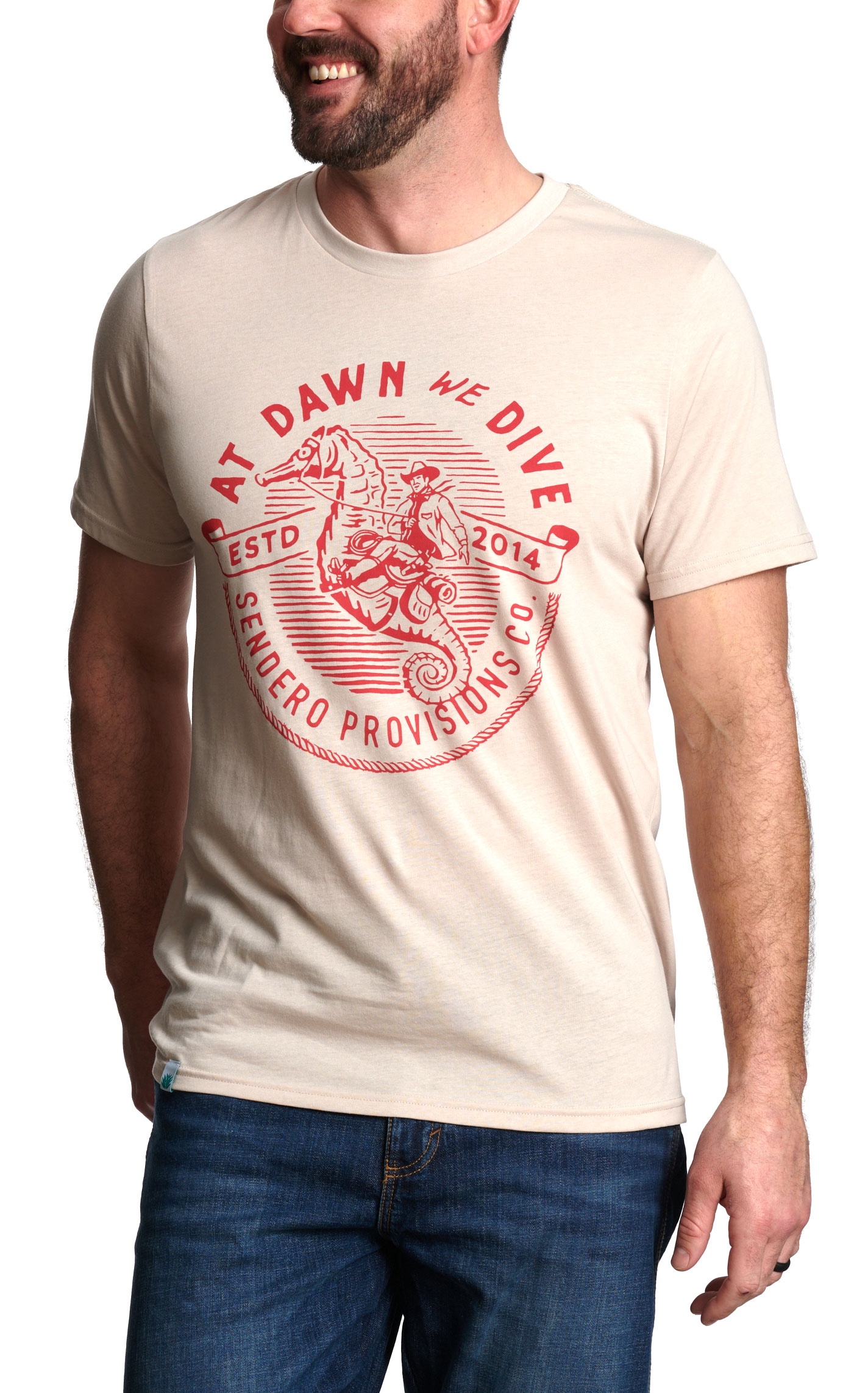 Sendero Provisions Men's Sand We Dive Logo Graphic T-Shirt - Image 1