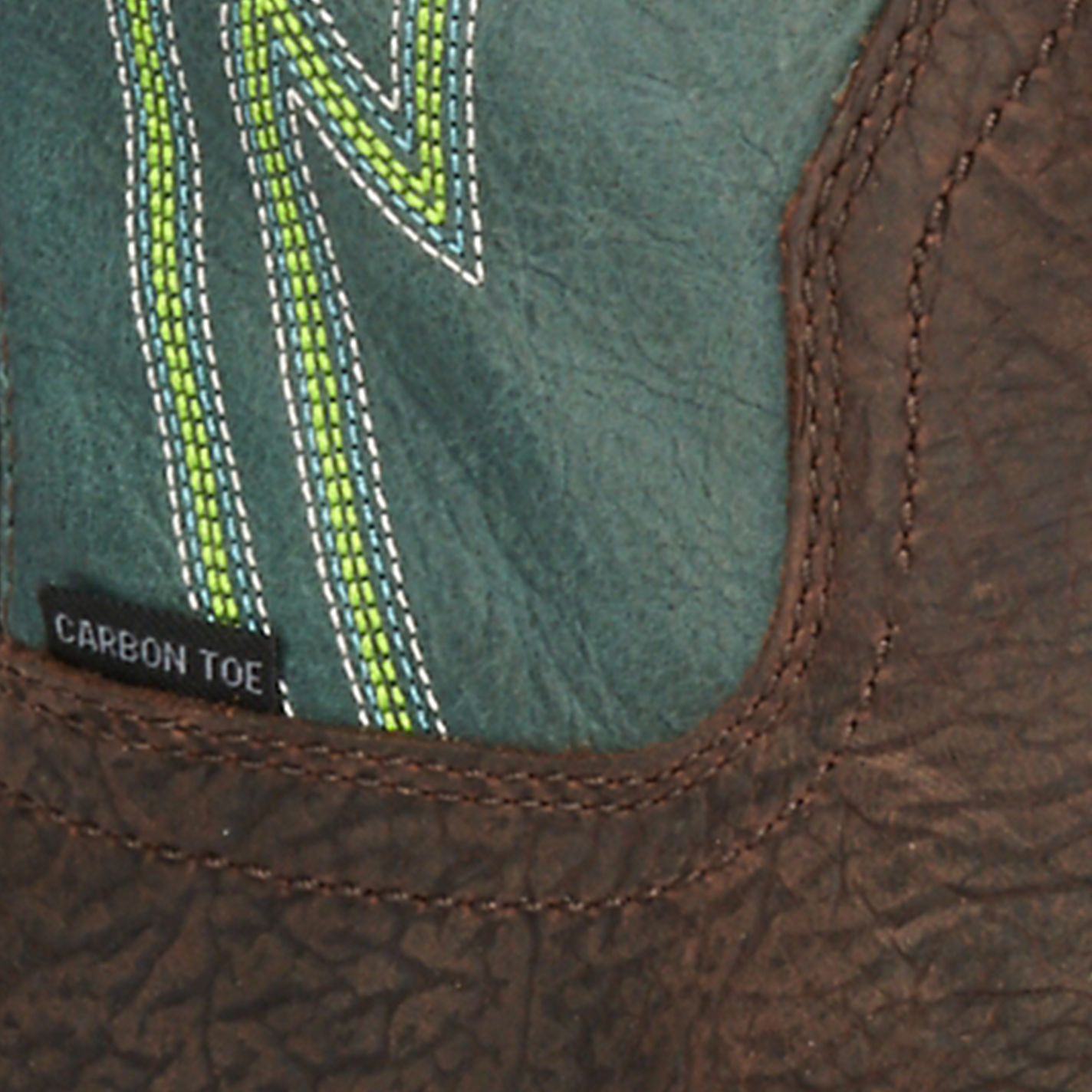 Ariat Men's WorkHog XT Brown and Dark Green BOA Fit Waterproof Square Carbon Toe Work Boots - Image 1