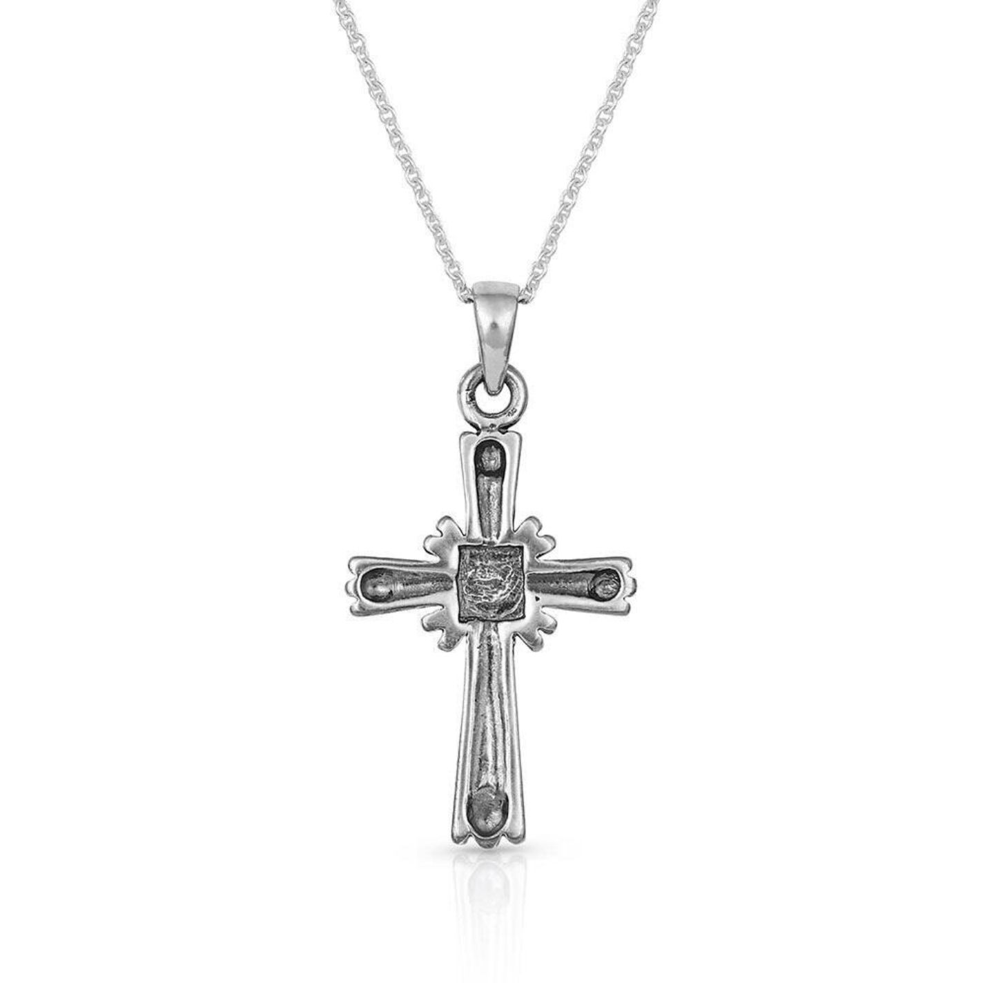 Montana Silversmiths Faith Beaming Cross Silver Necklace - Image 1