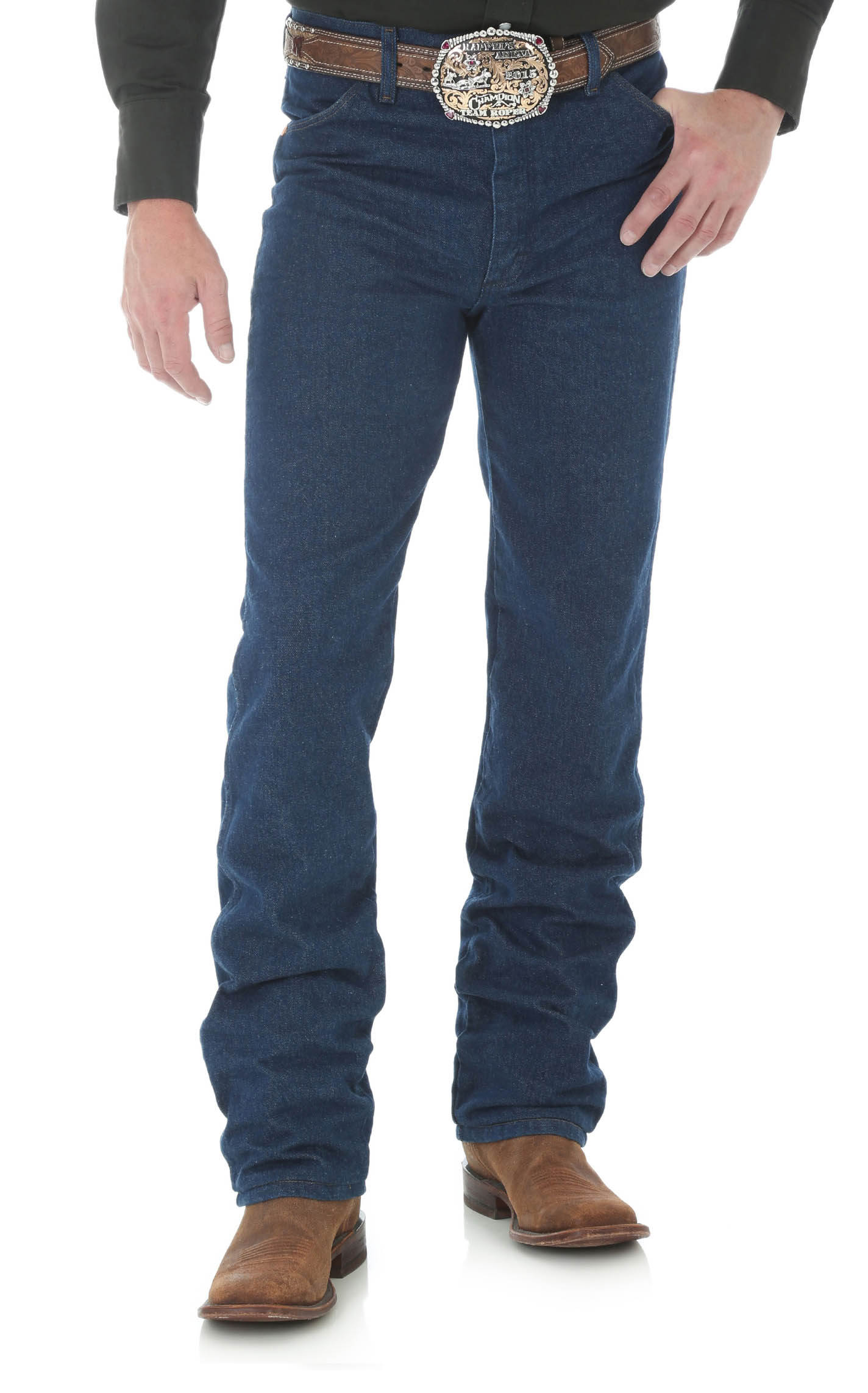 Wrangler Men's Dark Wash Cowboy Cut Prewashed Slim Fit Straight Leg Jeans - Big & Tall Sizes - Image 1