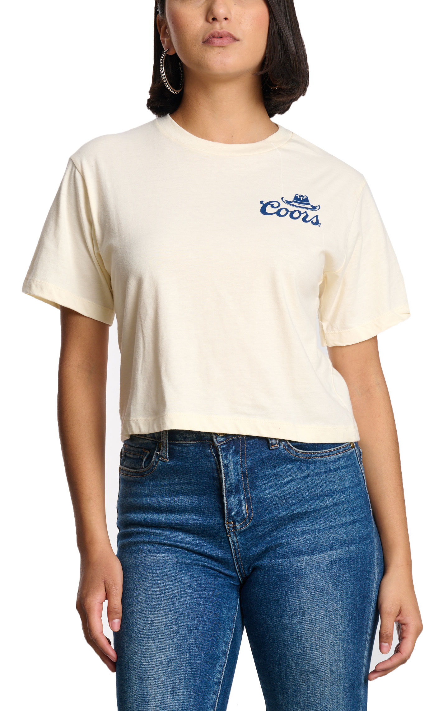 Brew City Women's Ivory Coors Logo Graphic T-Shirt - Image 1
