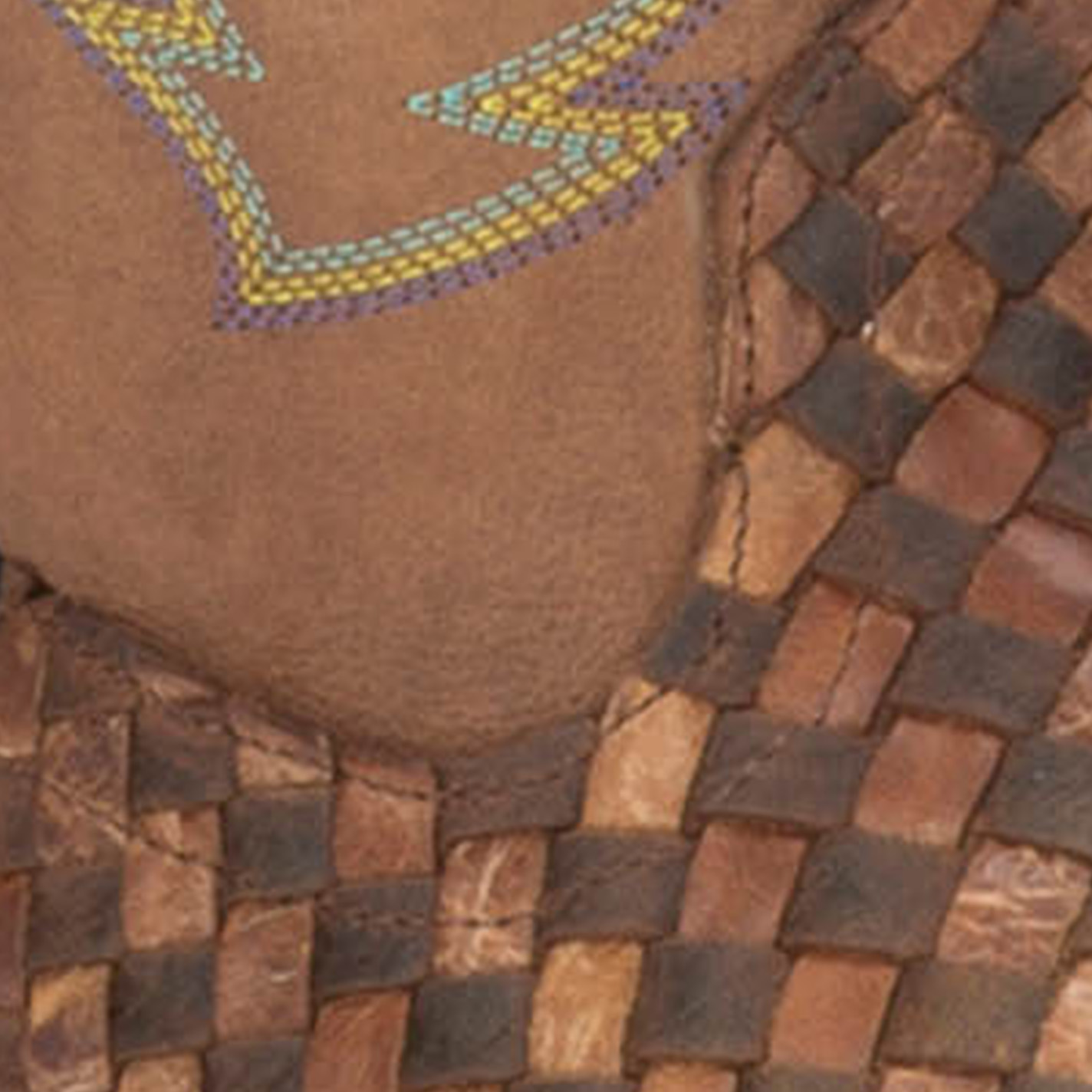 Anderson Bean Men's Horse Power Toast & Honey Woven Square Toe Boots - Image 1