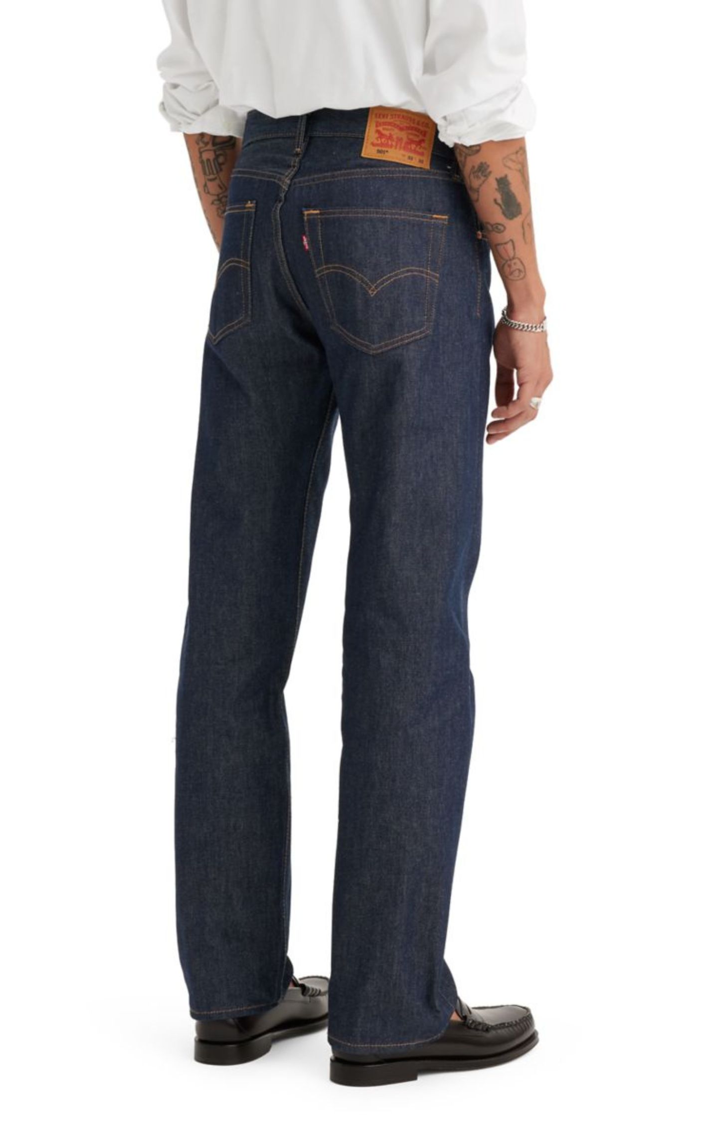 Levi's Men's 501 Original Shrink-to-Fit Dark Wash Jeans - Image 3