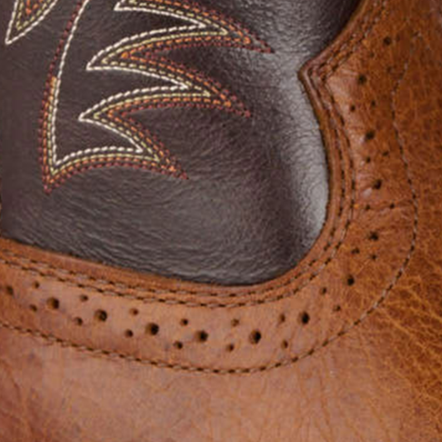 Ariat Men's Sport Peanut Butter and Chaga Brown Wide Square Toe Cowboy Boot - Image 1