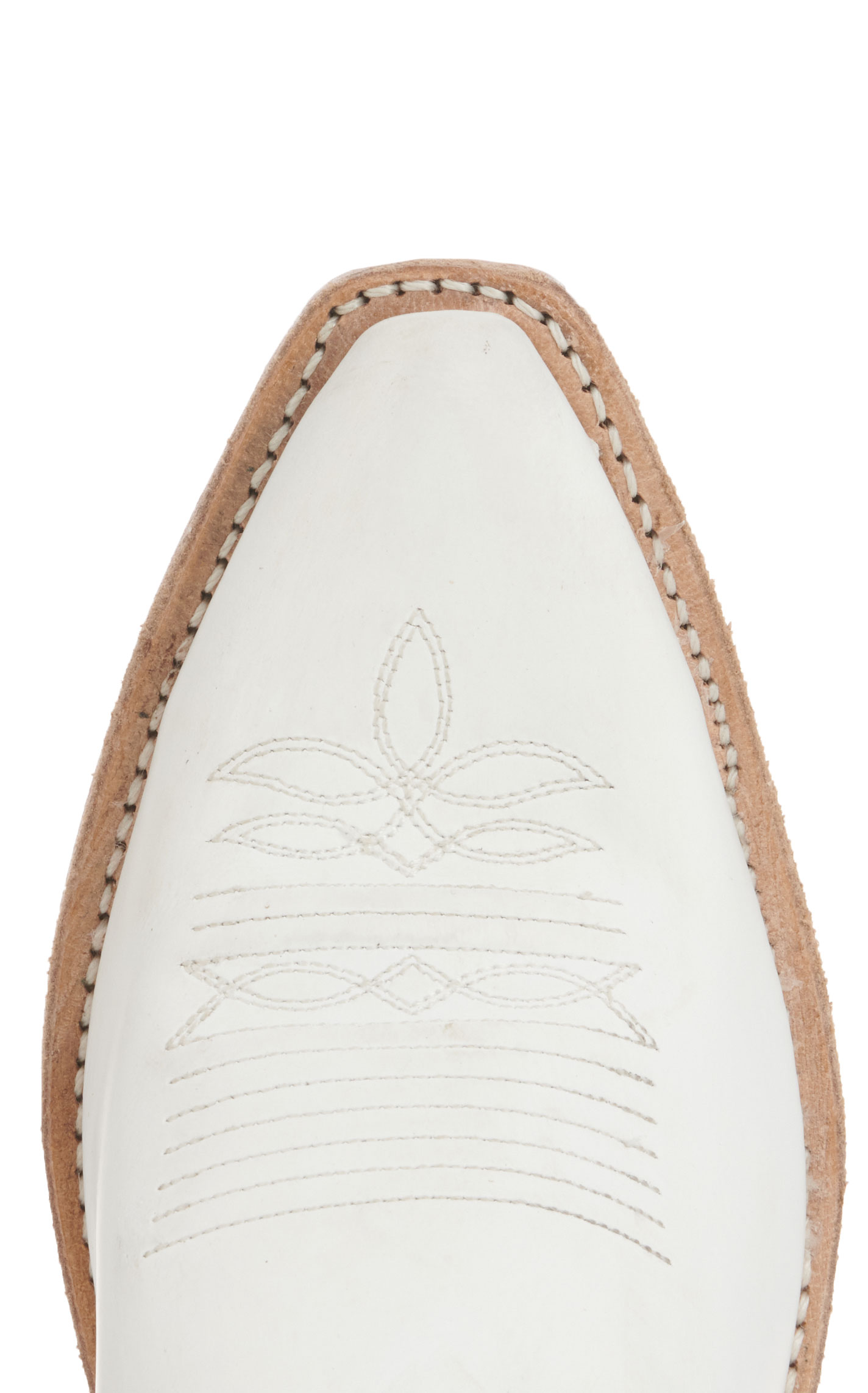 Old West Women's White Snip Toe Tall Cowboy Boots - Image 1