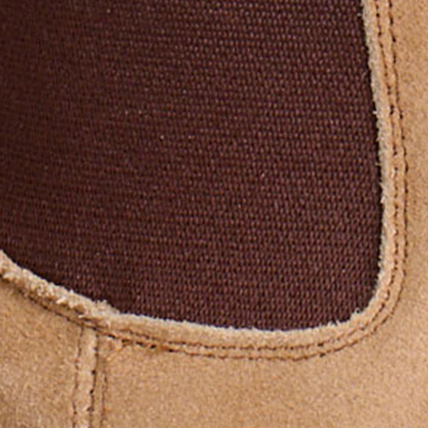 Anderson Bean Women's Macie Bean Tan Suede Square Toe Wedge Booties - Image 1