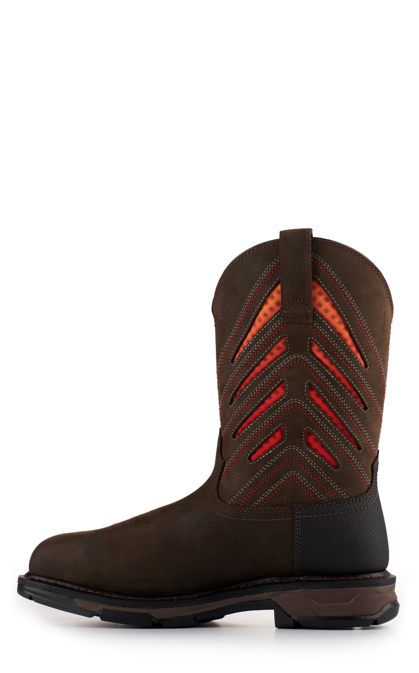 Ariat Men's WorkHog XT Dark Brown with Orange VentTEK Wide Square Composite Toe Work Boots - Image 1
