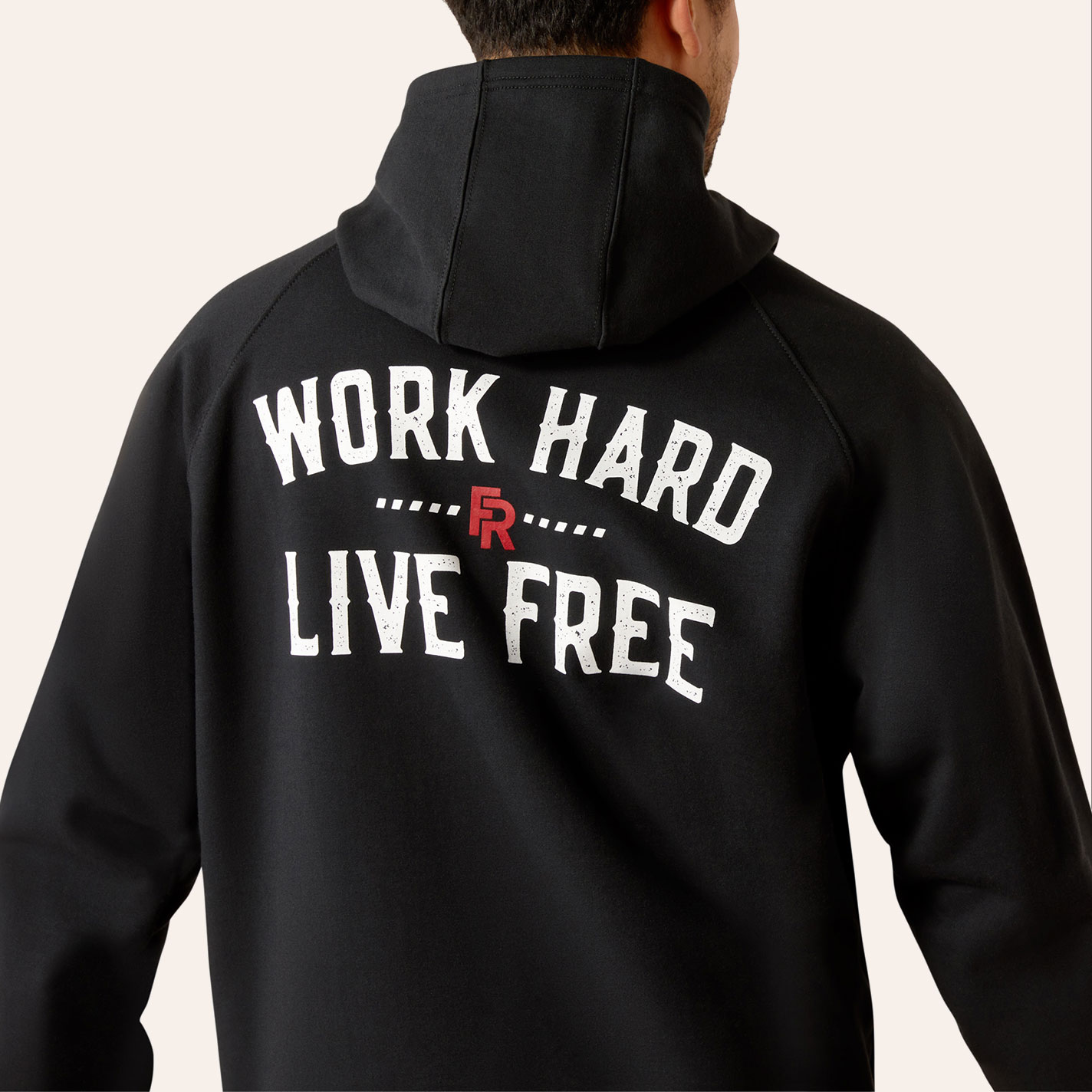 Ariat Men's FR DuraStretch Work Hard Black Work Hoodie - Image 1