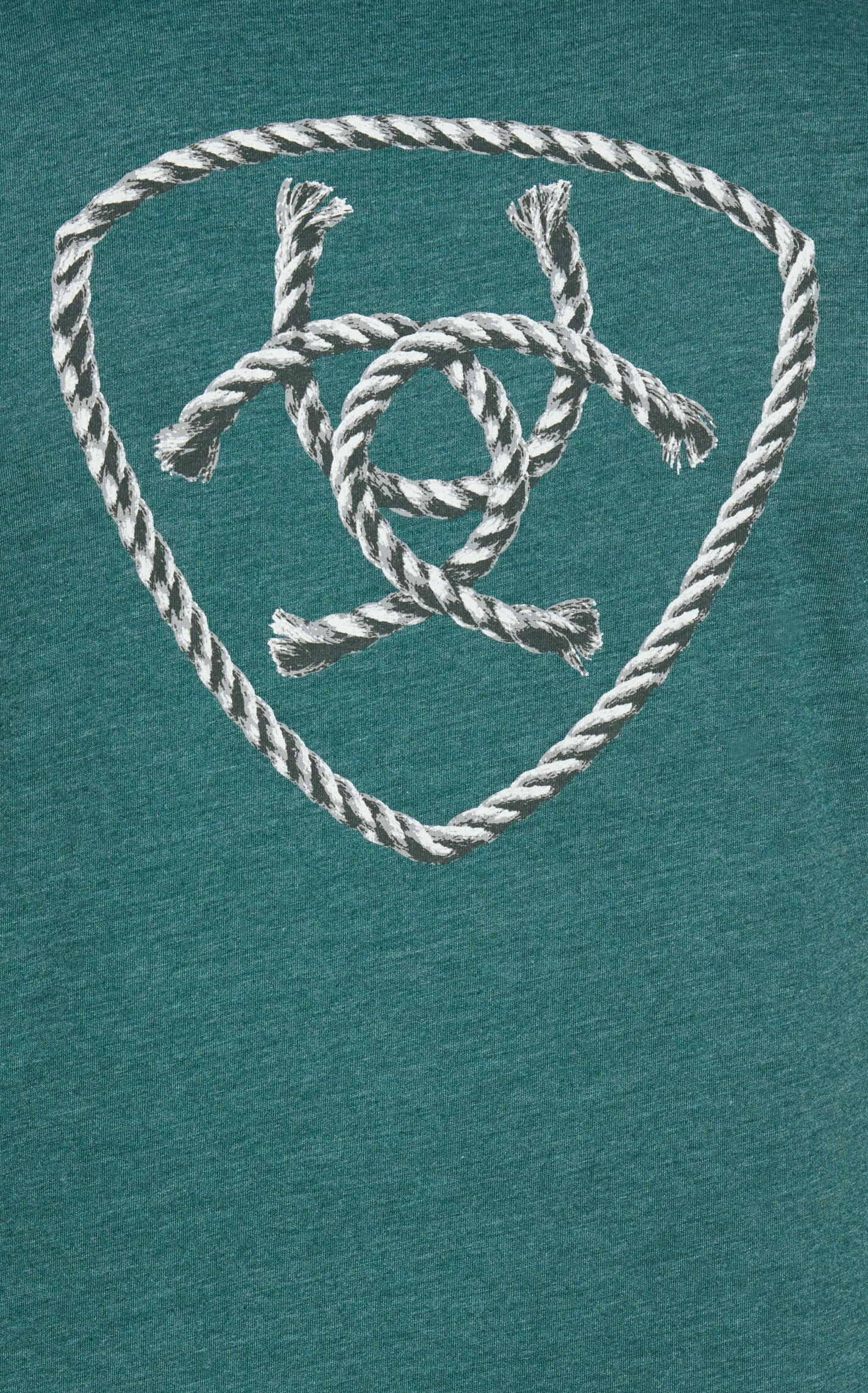 Ariat Men's Dark Teal with Rope Shield Logo Short Sleeve T-Shirt - Image 1