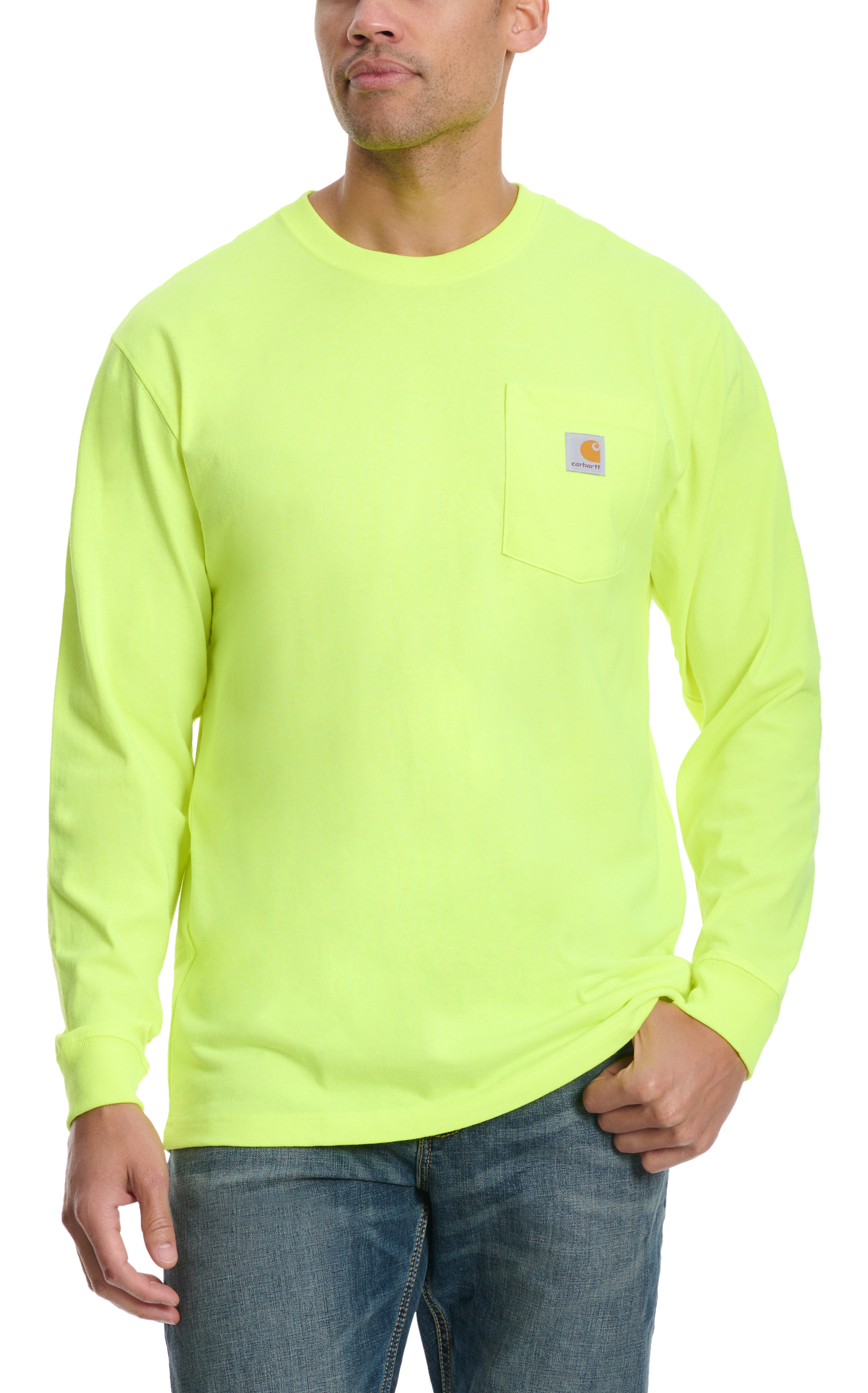 Carhartt Men's Force Bright Yellow Color Enhanced Work T-Shirt - Image 1