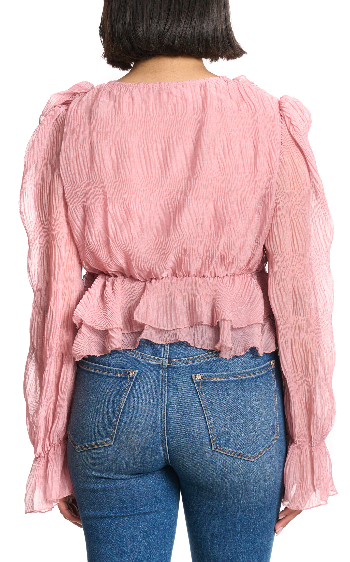 Southern Grace Women's Dusty Pink Ruffled Top - Image 1
