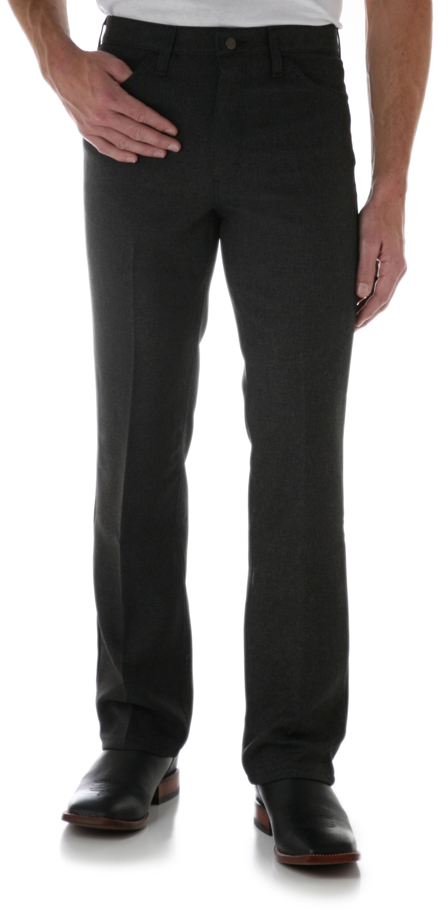 Wrangler Wrancher Men's Heather Black Dress Pants - Big - Image 1