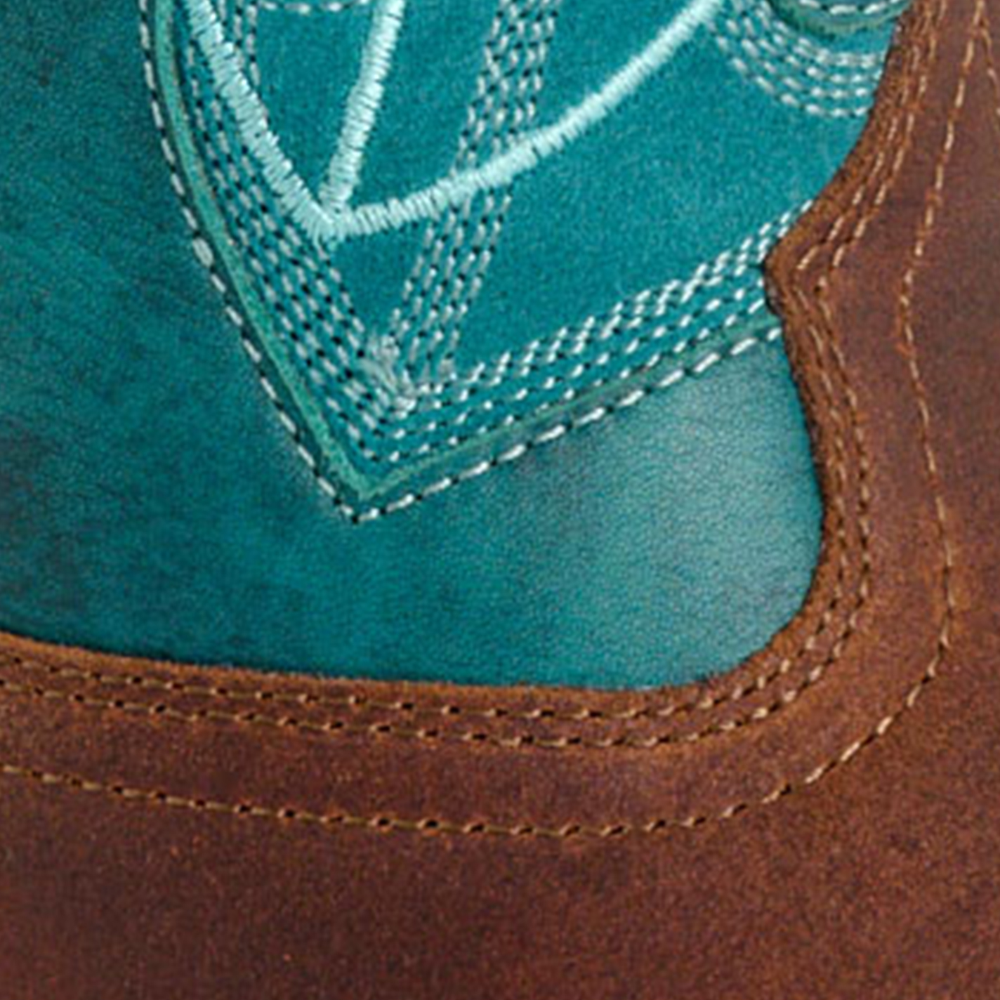 Laredo Women’s Faye Rust and Turquoise Stockman Broad Square Toe Cowboy Boots - Image 1