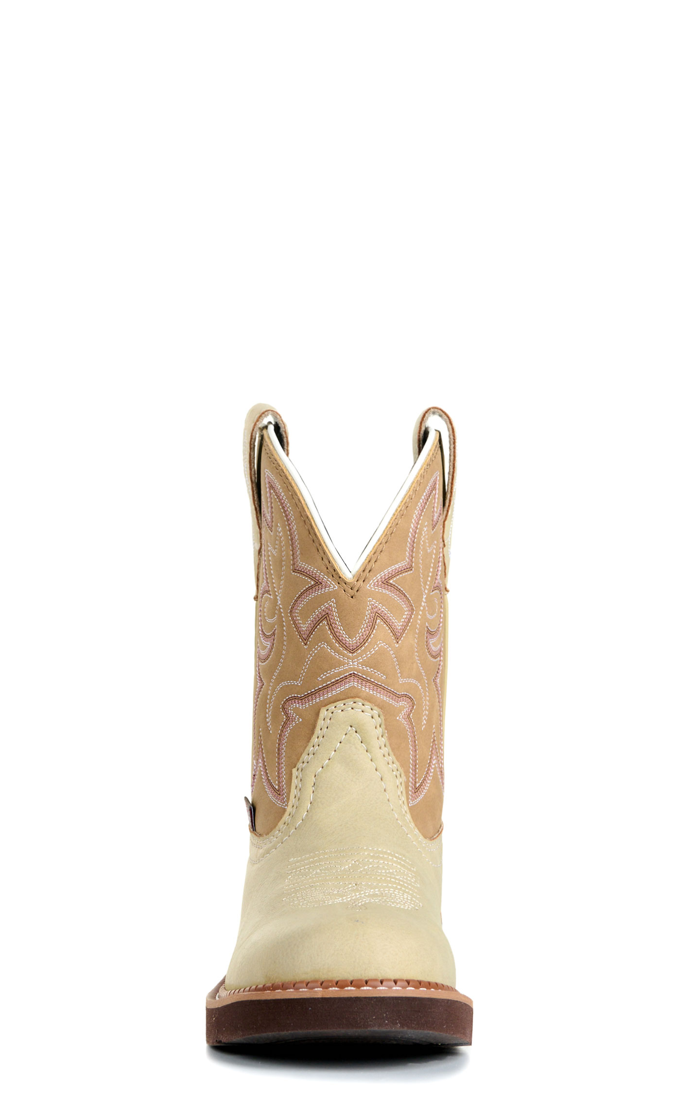 Justin Women's Sand & Tan Round Toe Cowboy Boots - Image 1