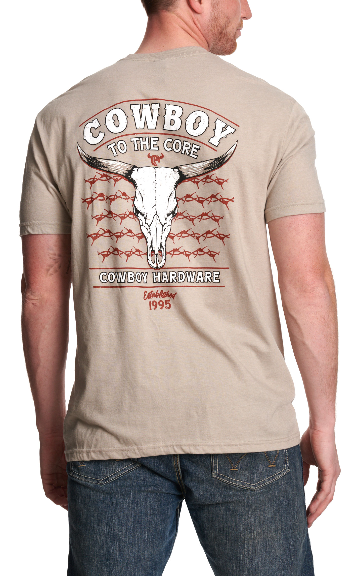 Cowboy Hardware Men's Sand Cowboy to Core Graphic T-Shirt - Image 1