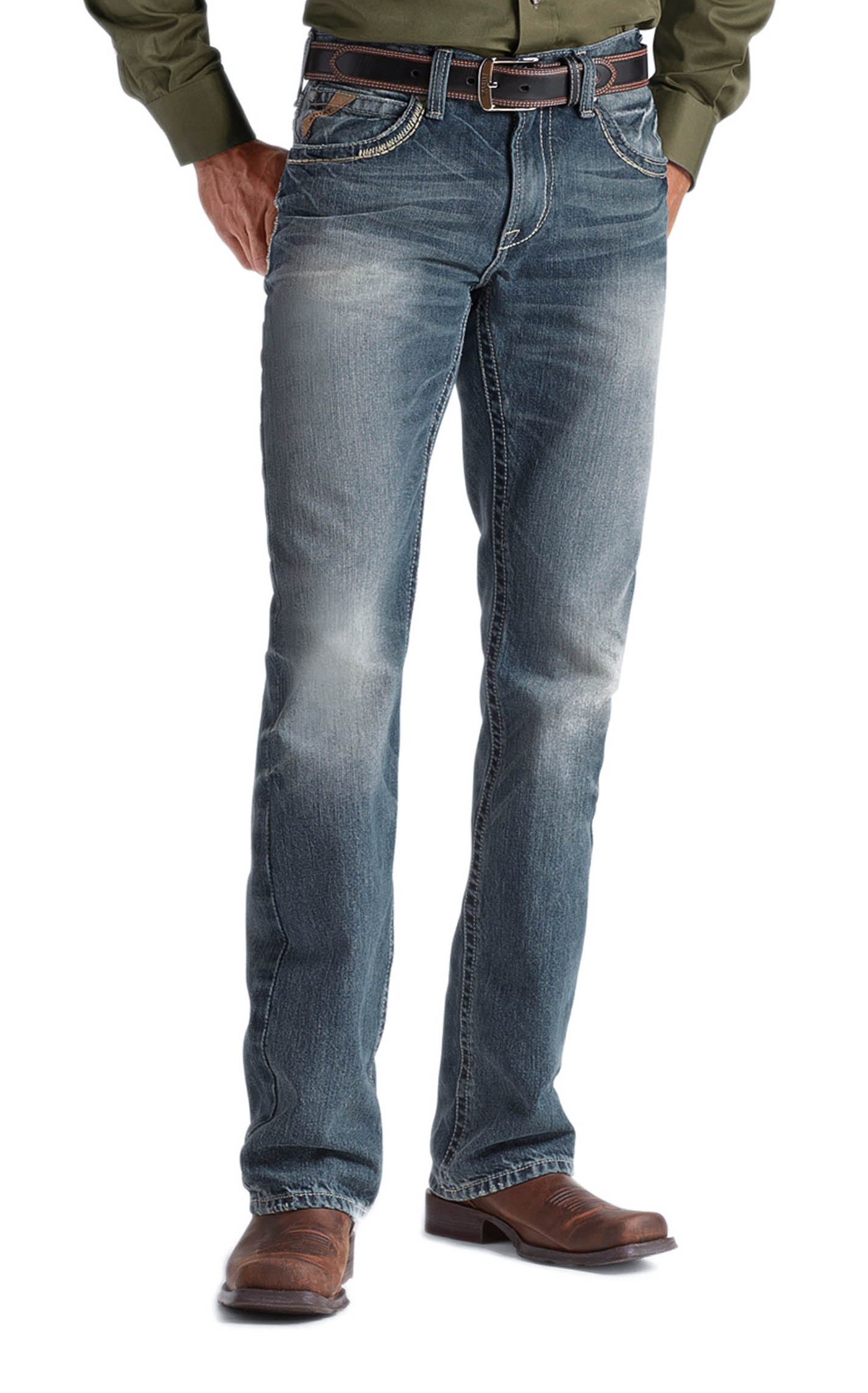 Ariat Men's M5 Gambler Slim Fit Stackable Straight Leg Jean - Extended Sizes (42-44) - Image 1