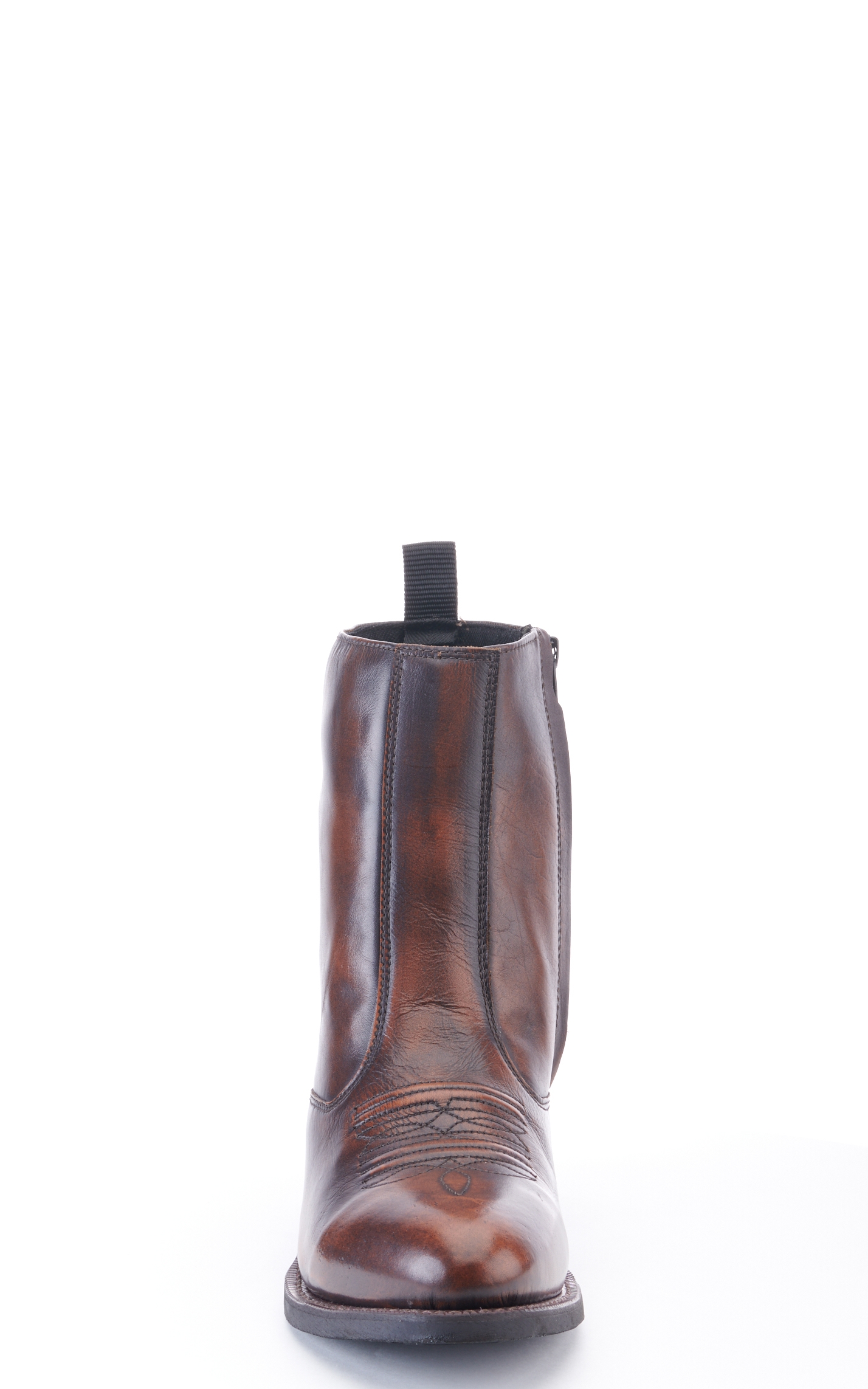 Laredo Men's Fletcher Marbled Brown Zip Up R-Toe Cowboy Boot - Image 1