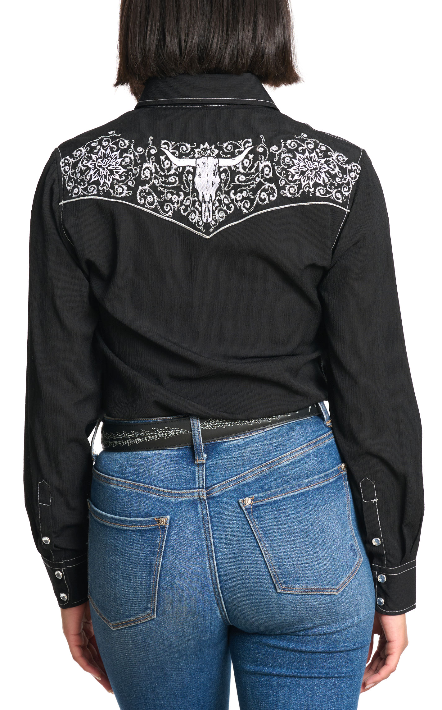 Cowgirl Hardware Women's Black Vintage Embroidered Top - Image 1