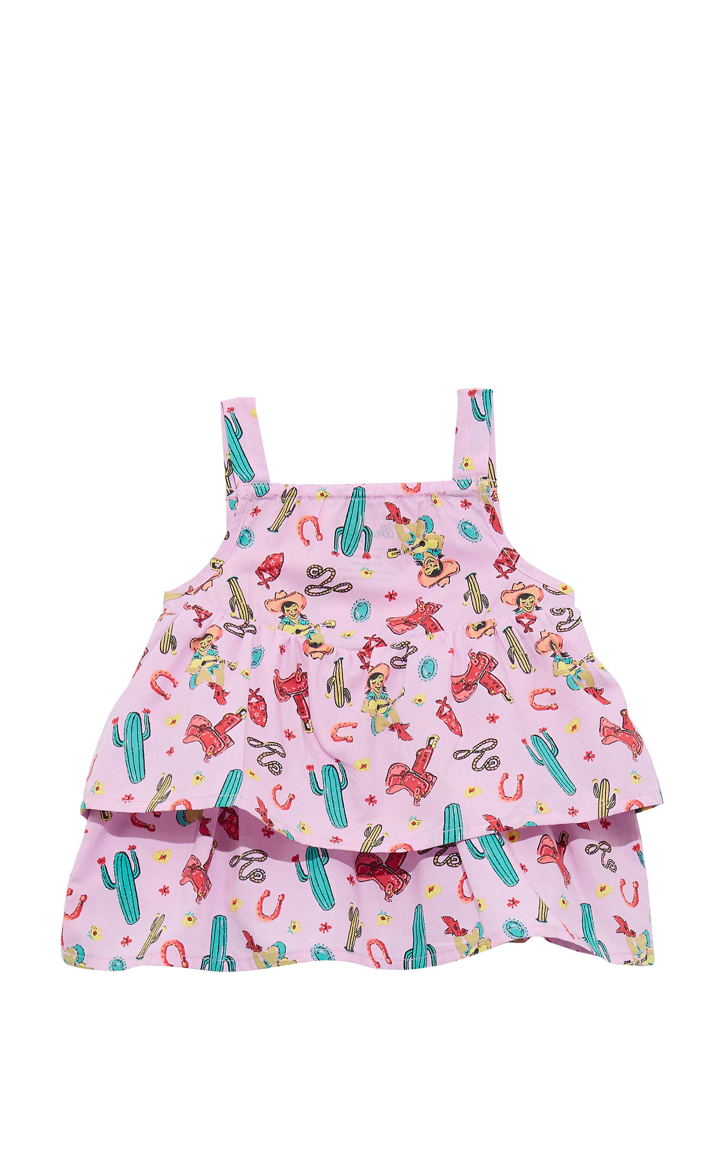 Wrangler Toddler Girl's Lavender Western Ruffled Sundress - Image 1
