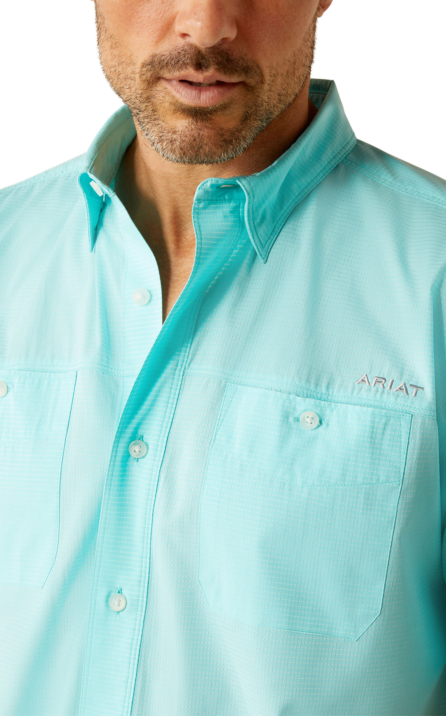 Ariat 360 Airflow Light Aqua Button Down Shirt - Image 1