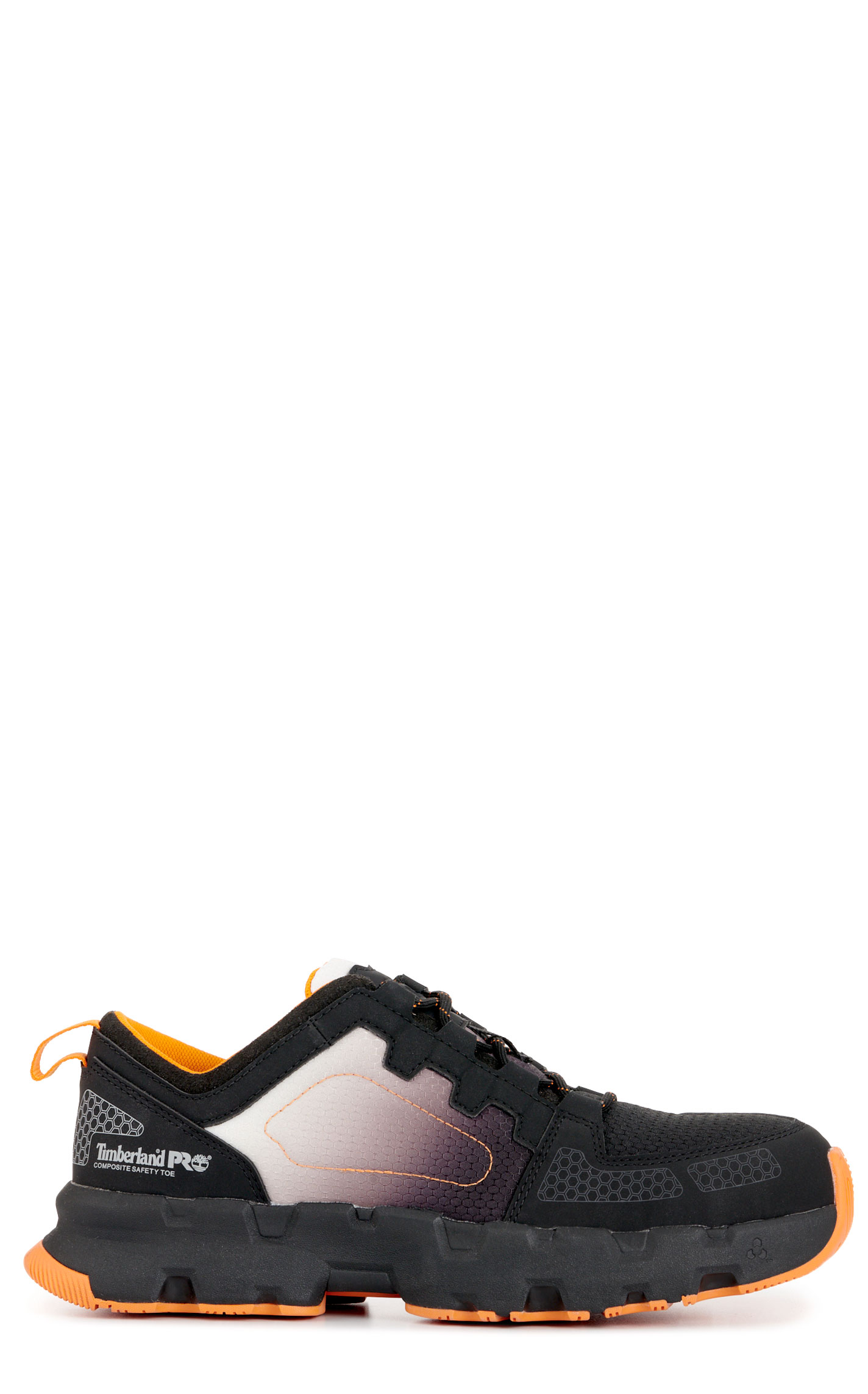 Timberland PRO Men's Powertrain Black and Gray Round Composite Toe Lace Up Work Shoe - Image 1