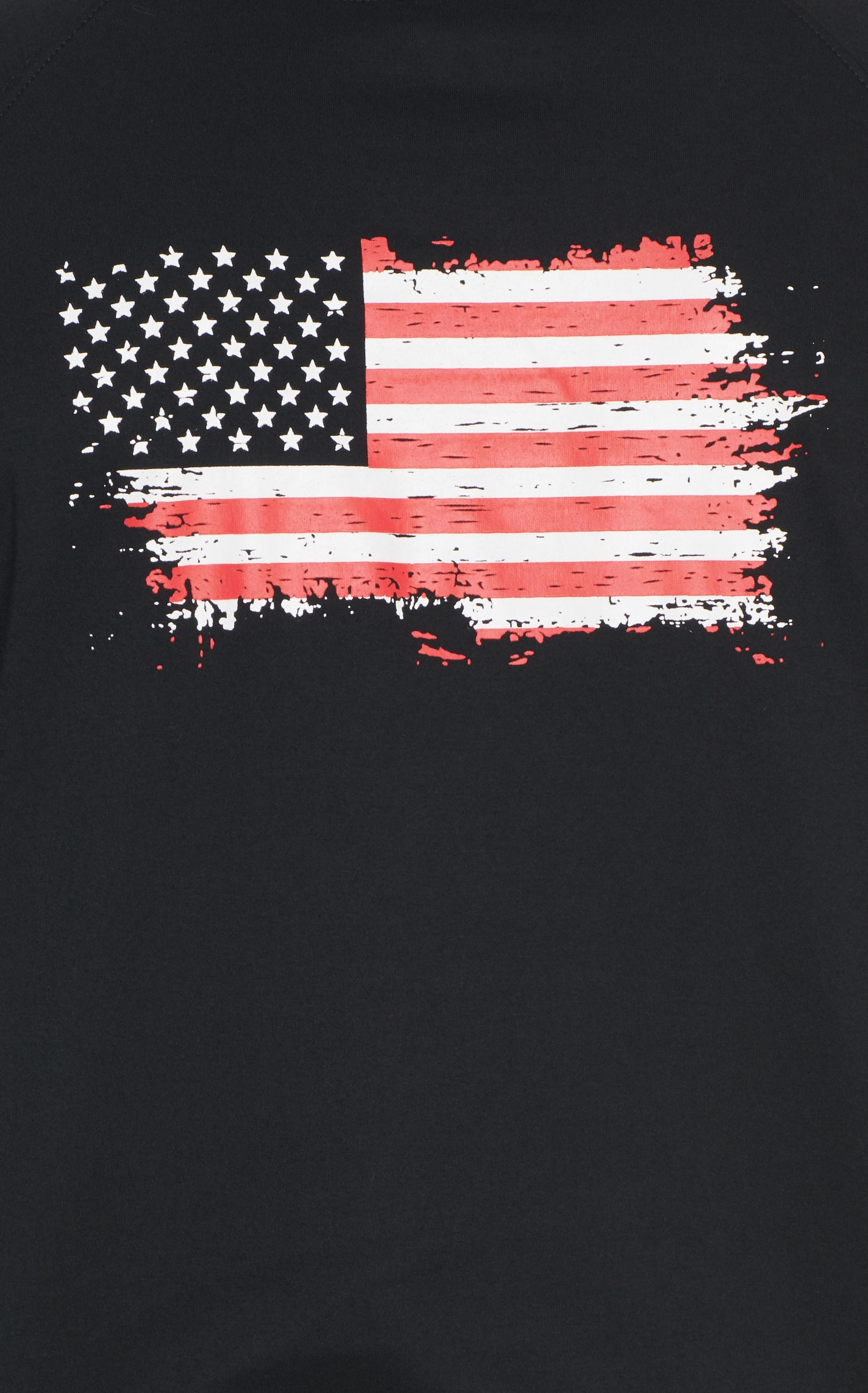 Forge Workwear Men's Black With American Flag Graphic FR Long Sleeve Work T-Shirt - Image 1